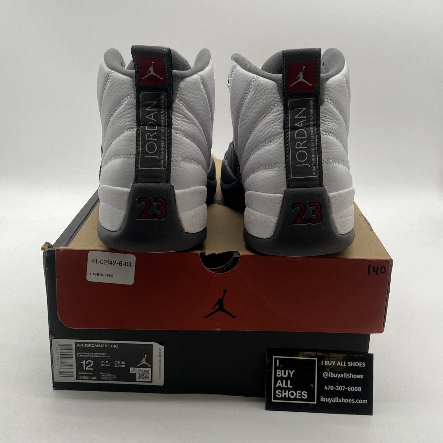 Size 12 - Air Jordan 12 Retro Dark Grey (130690-160)