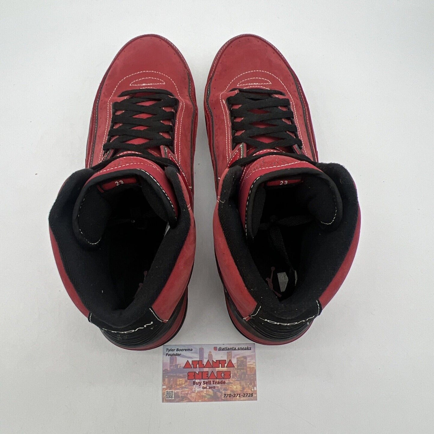 Size 13 - Air Jordan 2 Retro QF Candy Red Black White Suede (395709-601)