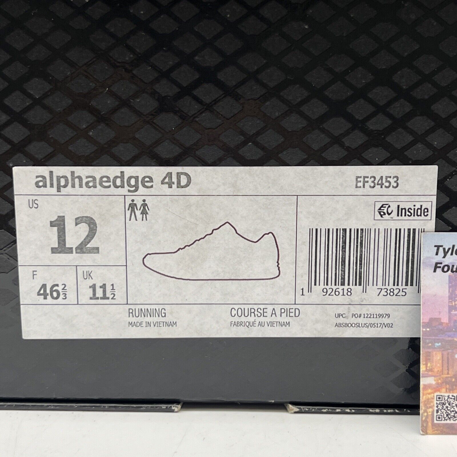 Size 12 - adidas AlphaEdge 4D Core Black (EF3453)