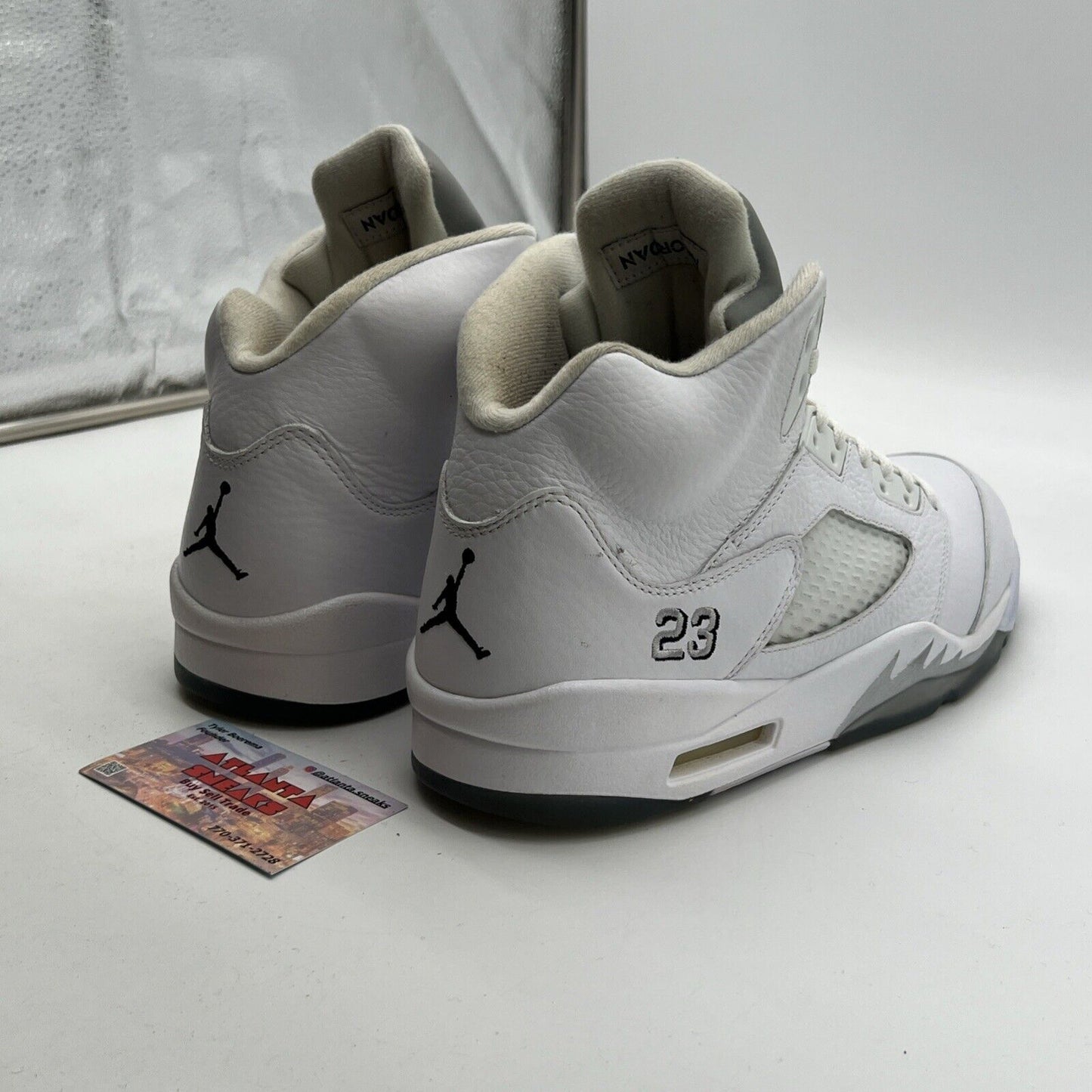 Size 10.5 - Air Jordan 5 Retro 2015 Metallic White (136027-130)