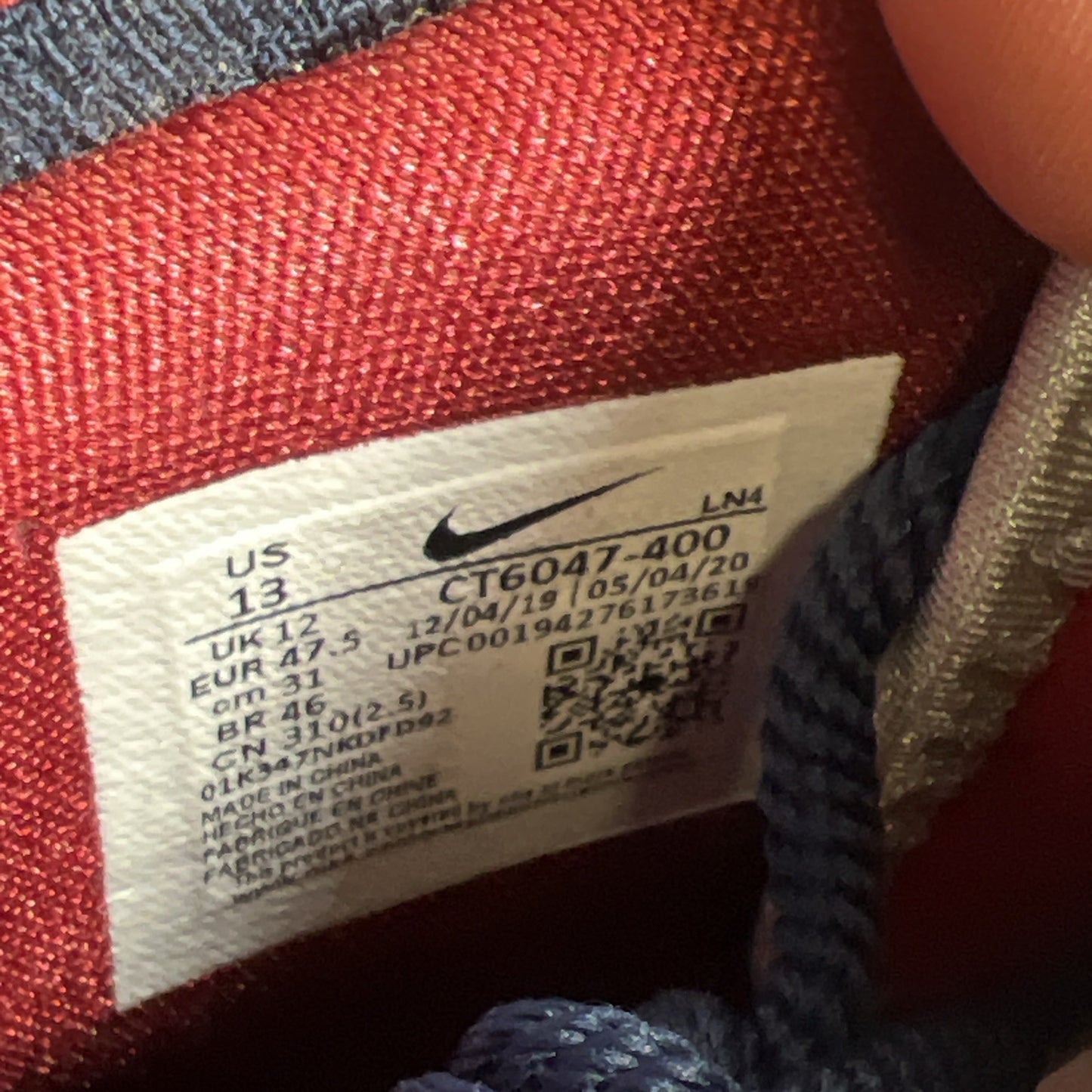 Size 13 - Nike LeBron 17 LeBron 4 Cold Blue Graffiti (CT6047-400)