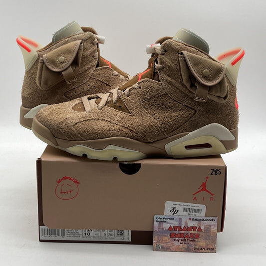 Size 10 - Jordan 6 Retro x Travis Scott Mid British Khaki (DH0690-200)