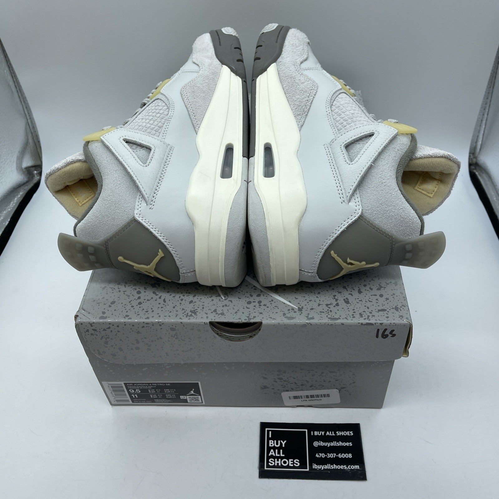 Size 9.5 - Jordan 4 Retro SE Low Craft Grey Suede Leather (DV3742-021)