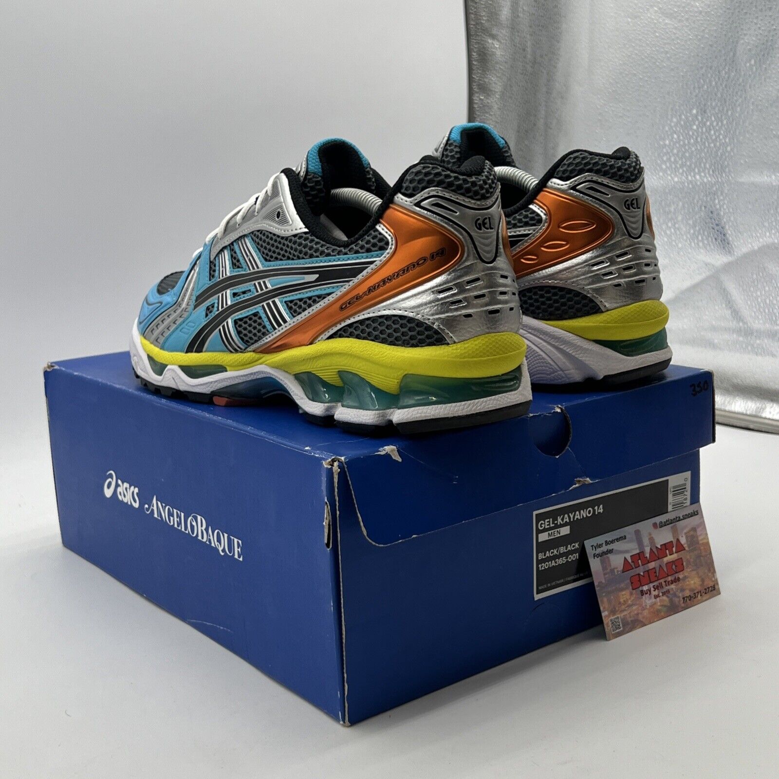 Size 9 - ASICS Angelo Baque x Gel Kayano 14 Rebirth of Cool (1201A365-001)