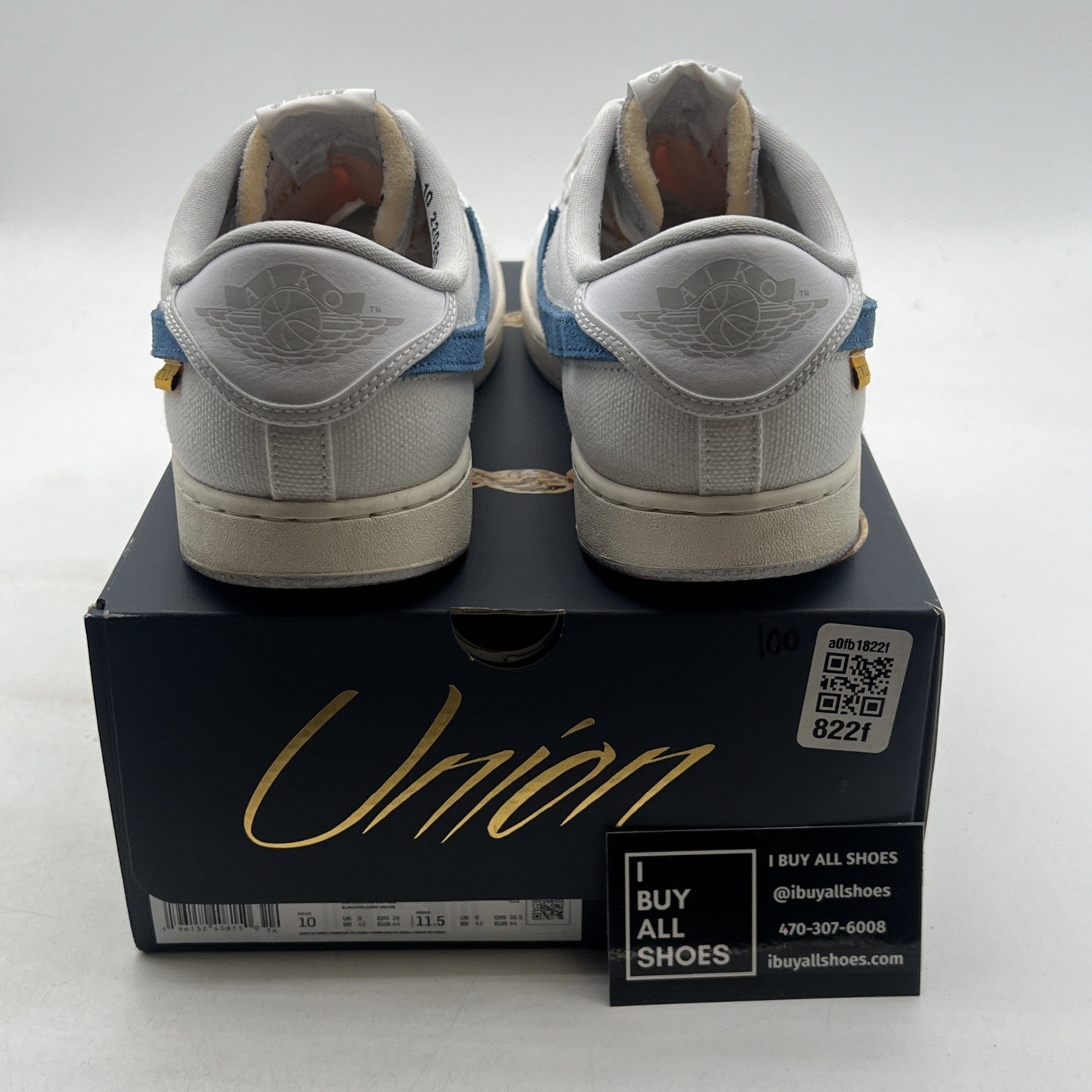 Size 10 - Air Jordan 1 Retro AJKO Low SP Union White/Neutral (D08912-101)