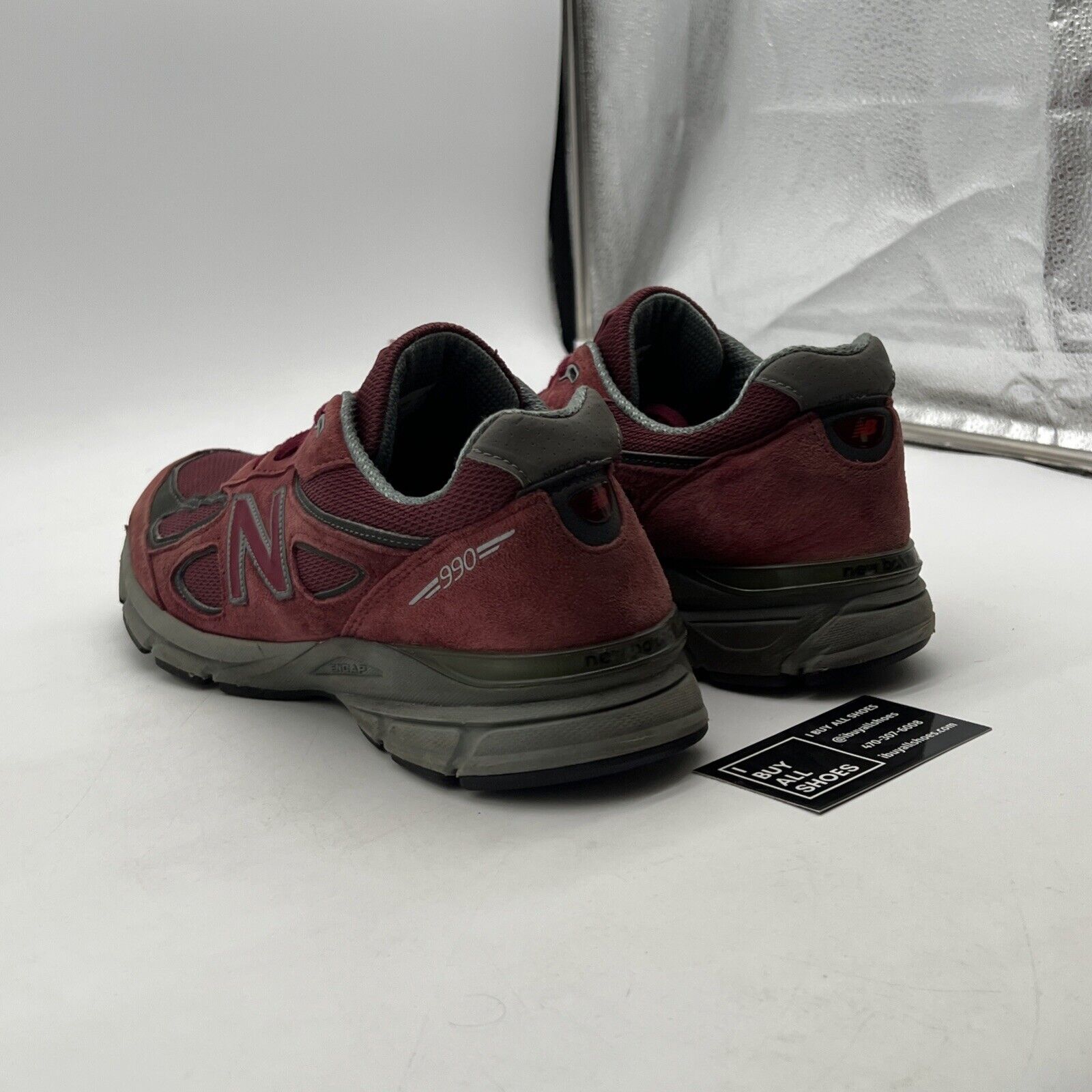 Size 12 - New Balance 990v4 Made In USA Burgundy (M990BU4)