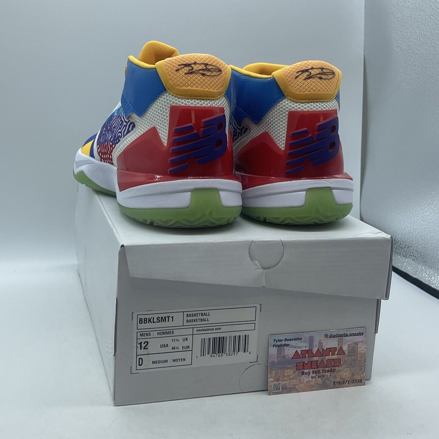 Size 12 - New Balance KAWHI Jolly Rancher White Suede Leather Blue (BBKLAMT1 )