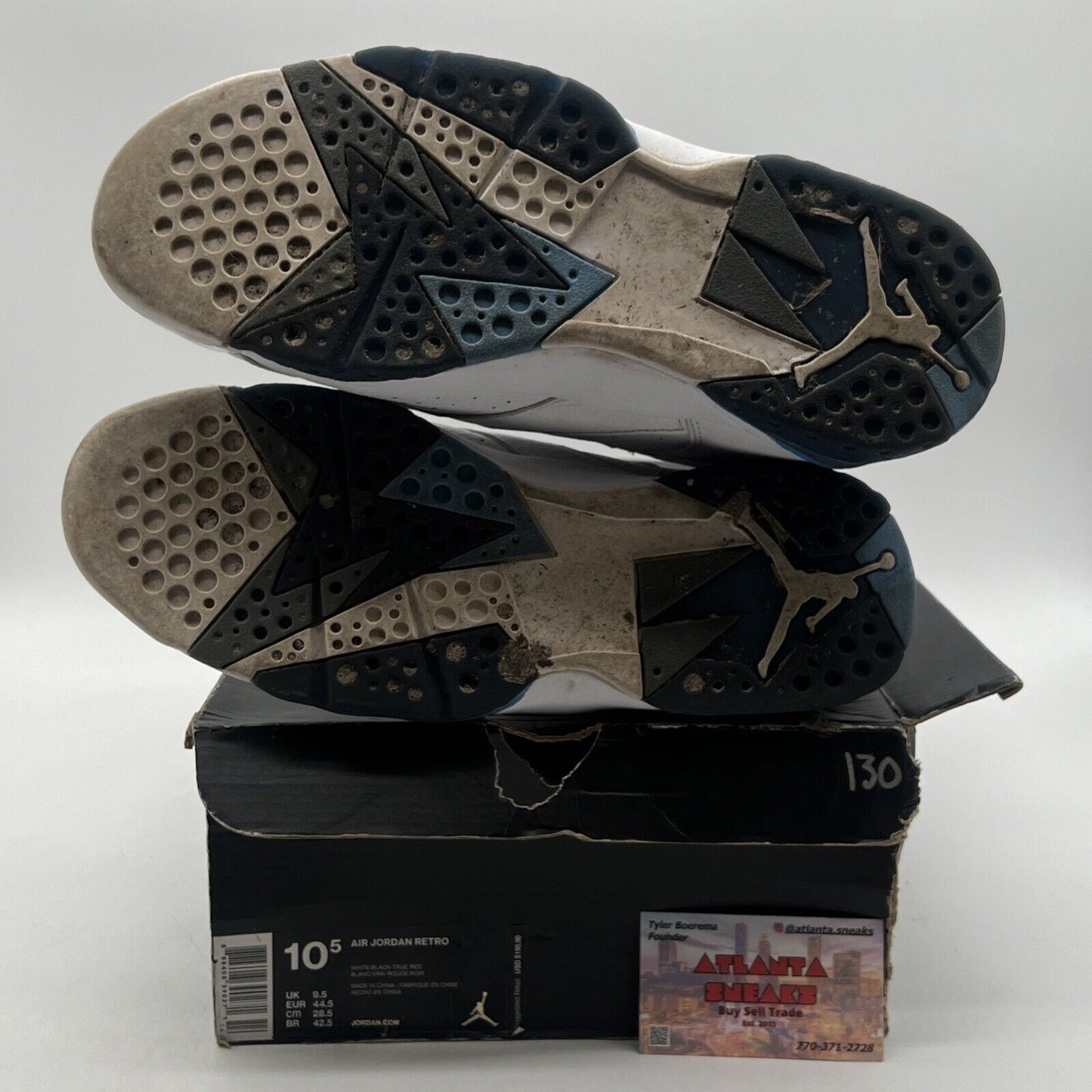 Size 10.5 - Air Jordan 7 Retro 2015 French Blue White Leather (304775-107)