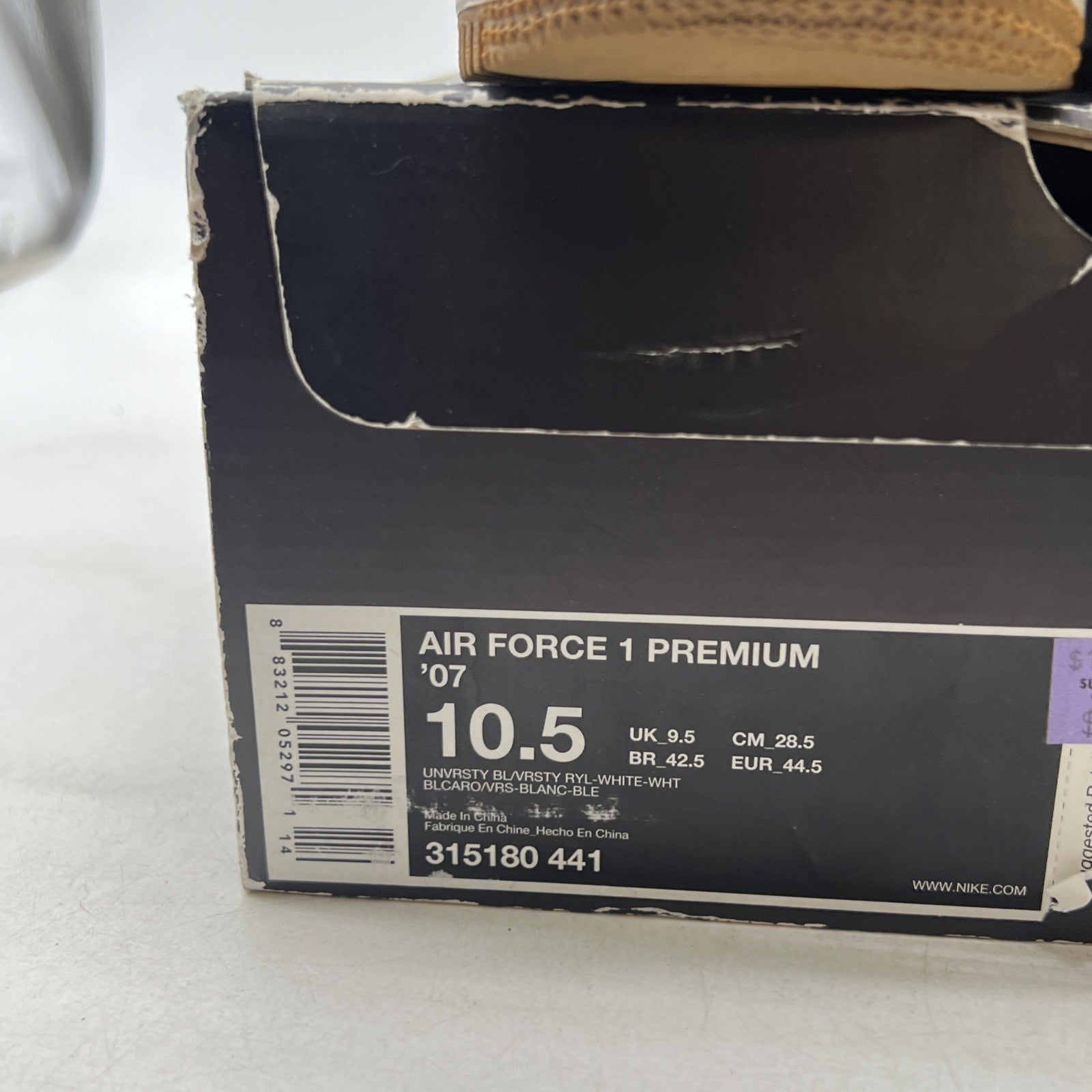 Size 10.5 - Nike Air Force 1 Premium 07 Blue (315180-441)