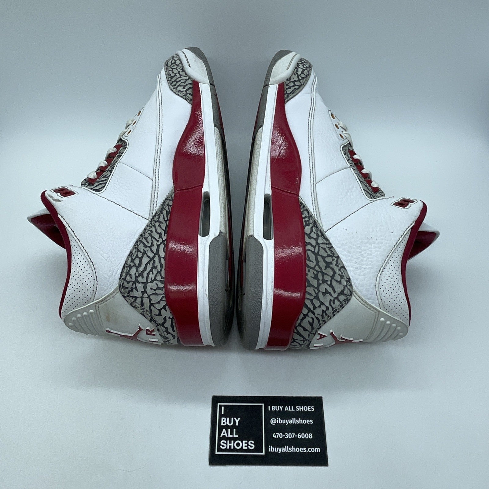 Size 11.5 - Jordan 3 Retro Mid Cardinal Red White Suede Leather (CT8532-126)
