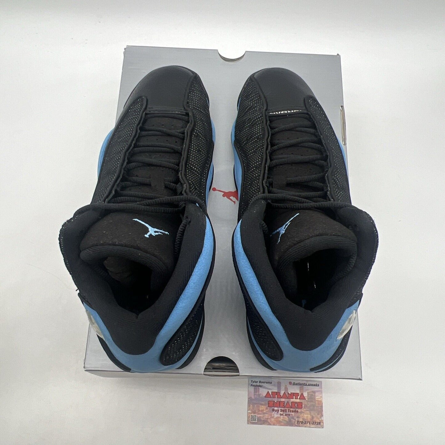 Size 11 - Jordan 13 Retro Mid Black University Blue Suede Leather (DJ5982-041)