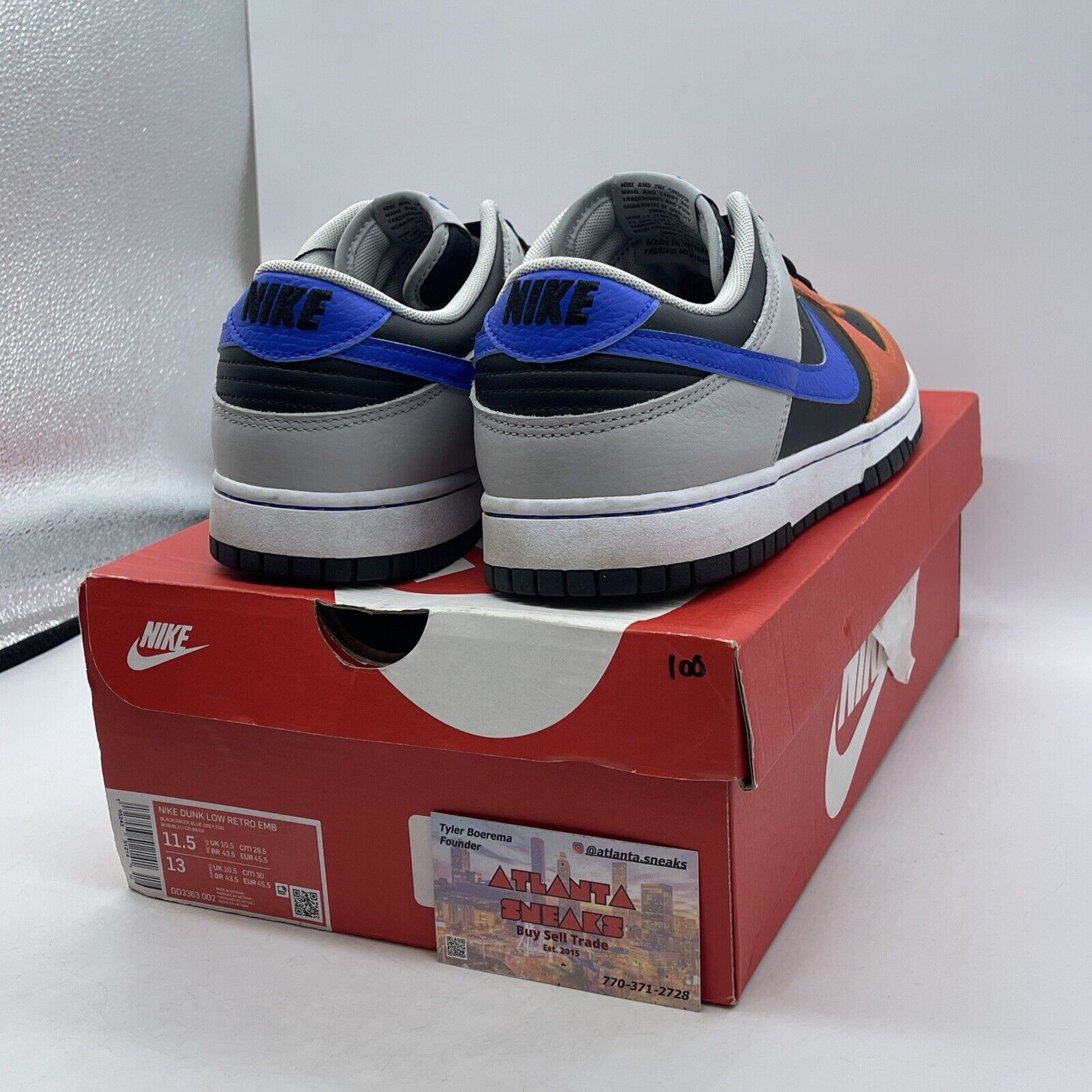 Size 11.5 - Nike NBA x Dunk EMB Low 75th Anniversary Knicks (DD3363-002)