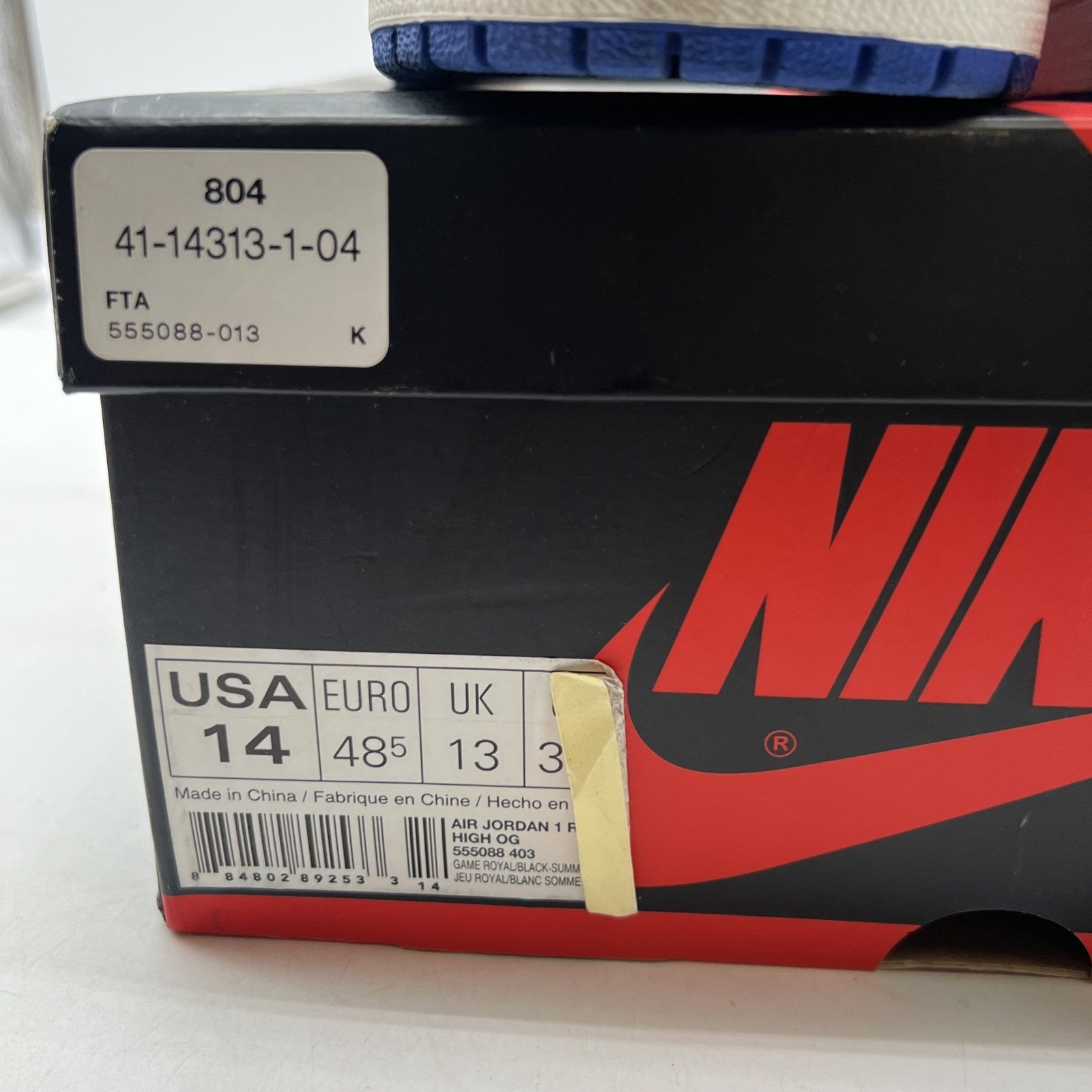 Size 14 - Air Jordan 1 Retro High OG Game Royal 2018 (555088-403)