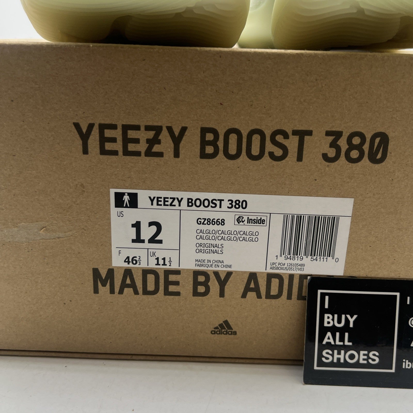 Size 12 - adidas Yeezy Boost 380 Calcite Glow (GZ8668)