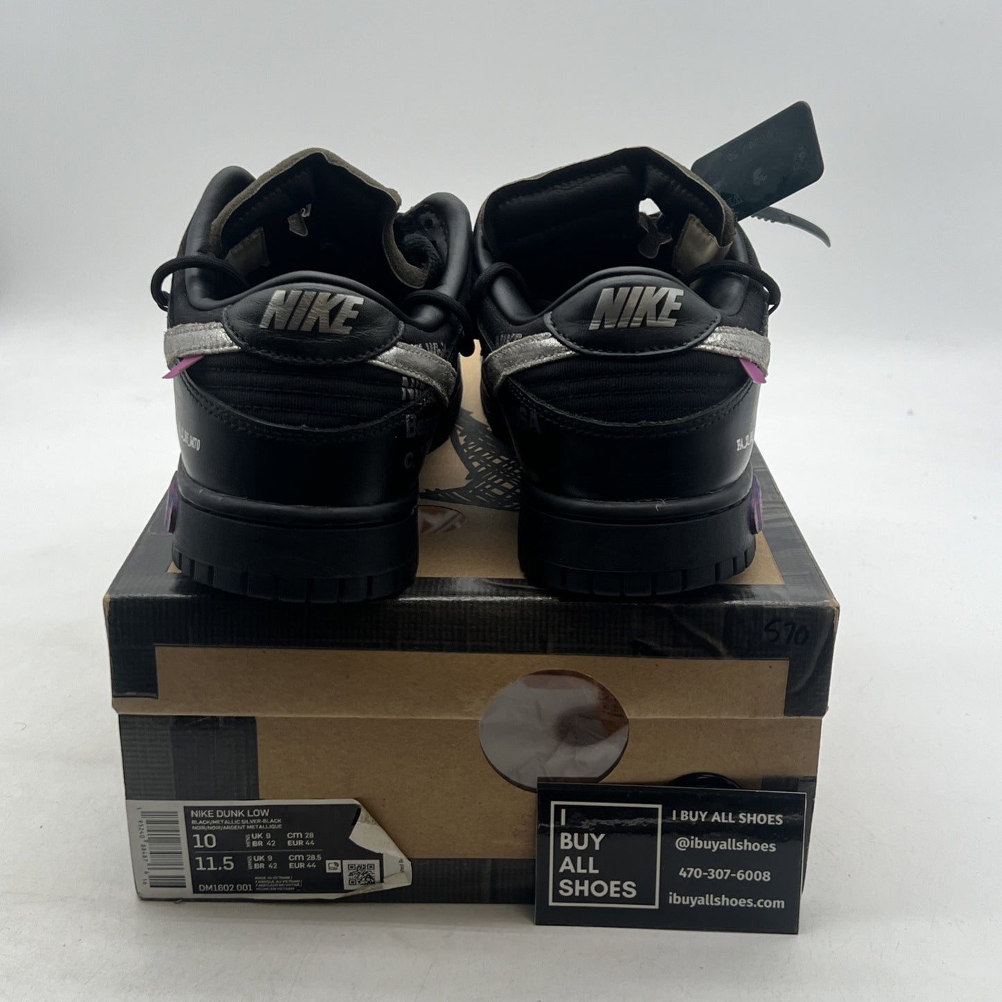 Size 10 - Off-White x Nike Dunk Low Lot 50 of 50 (DM1602-001)