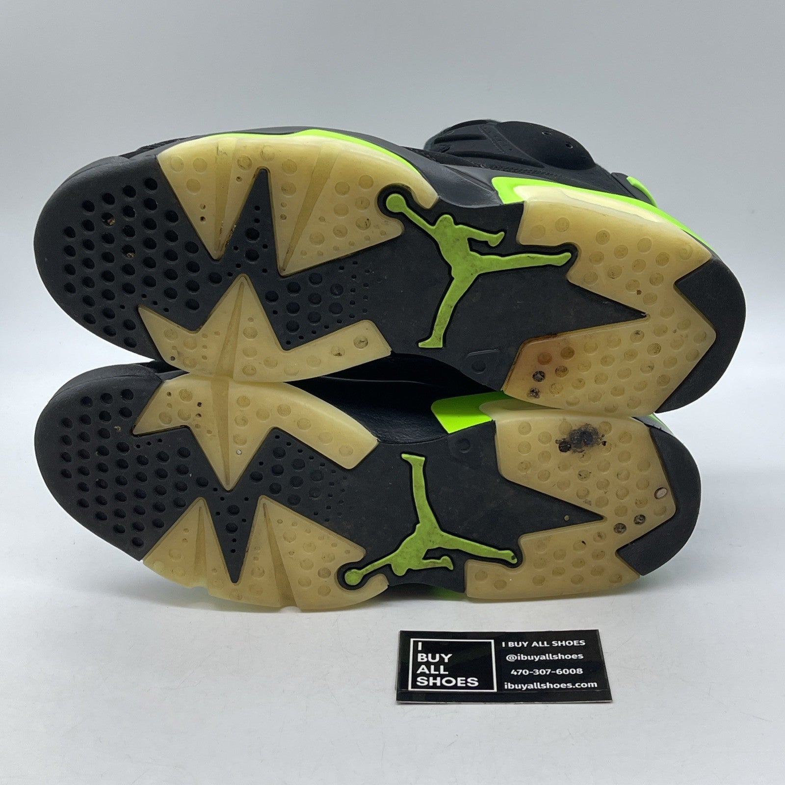 Size 10.5 - Jordan 6 Retro Electric Green Black Suede (CT8529-003)