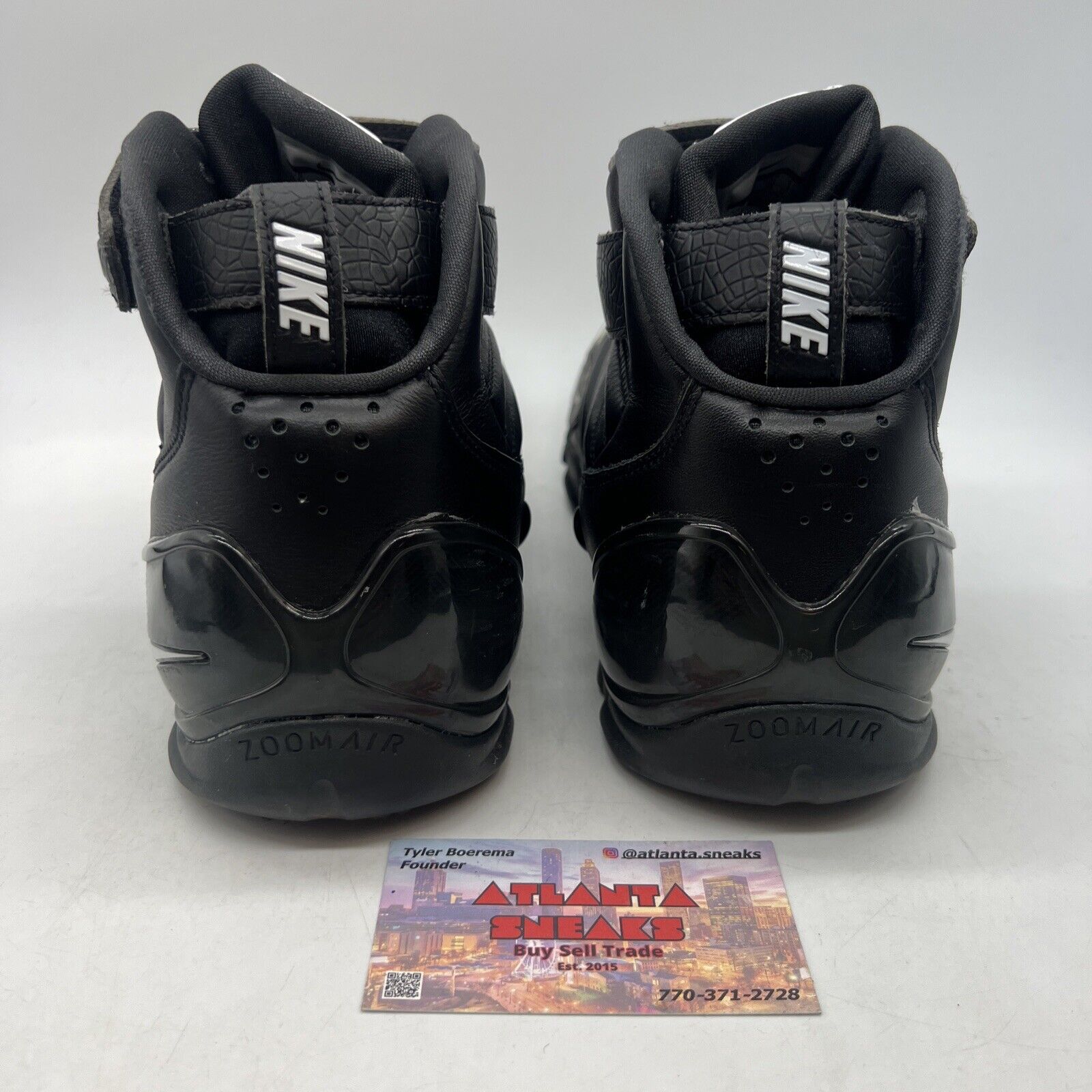 Size 11 - Nike Zoom Vick 3 Retro Triple Black White Leather (832698-002)