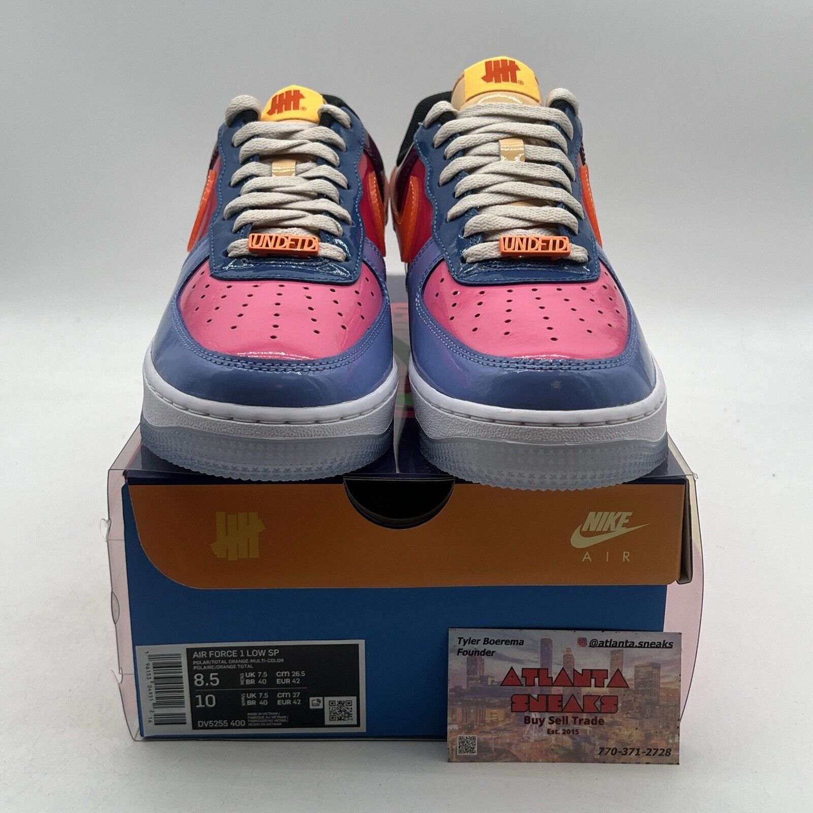 Size 8.5 - Nike Undefeated x Air Force 1 Low Total Orange (DV5255-400)