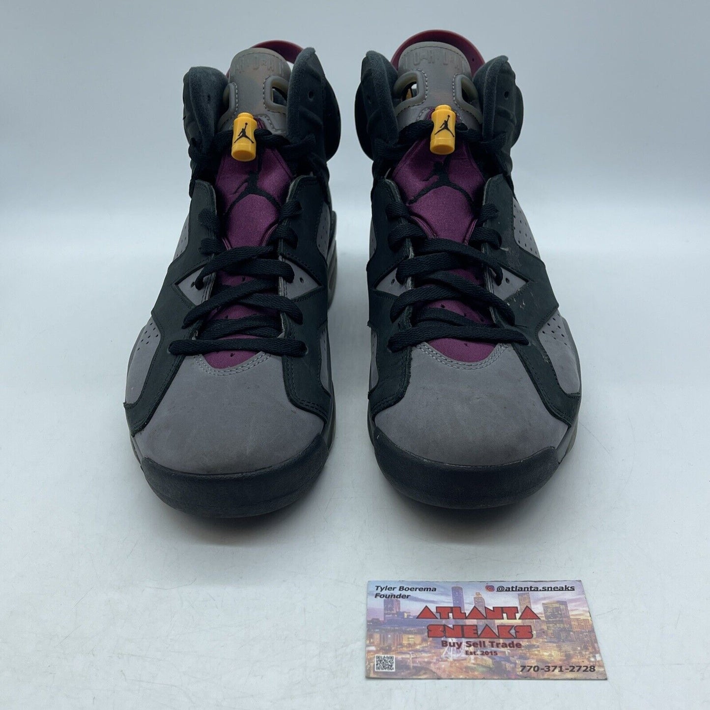 Size 10 - Jordan 6 Bordeaux Black Burgundy Yellow White Suede (CT8529-063)