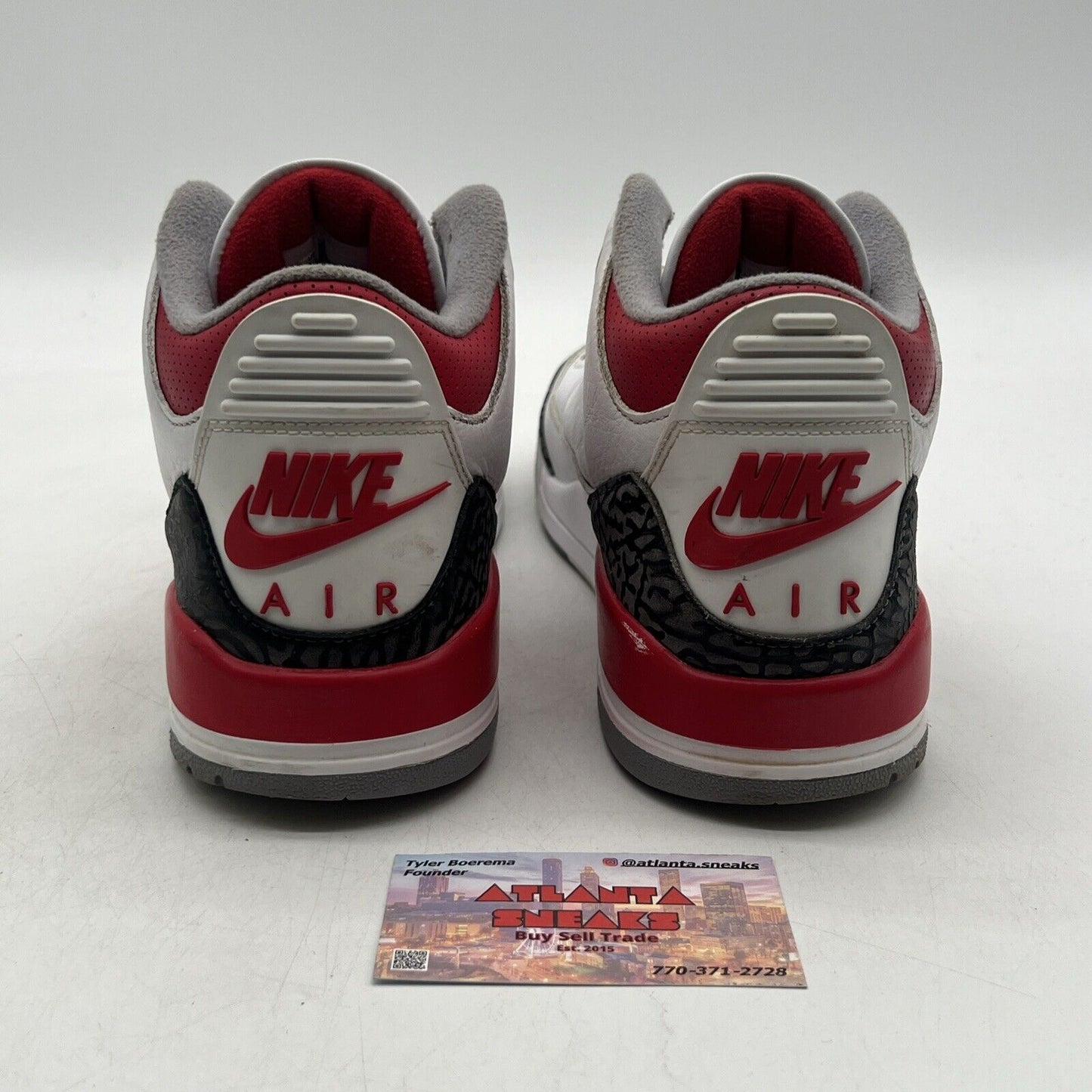 Size 9.5 - Jordan 3 Retro Mid Fire Red White Black Leather (DN3707-160)