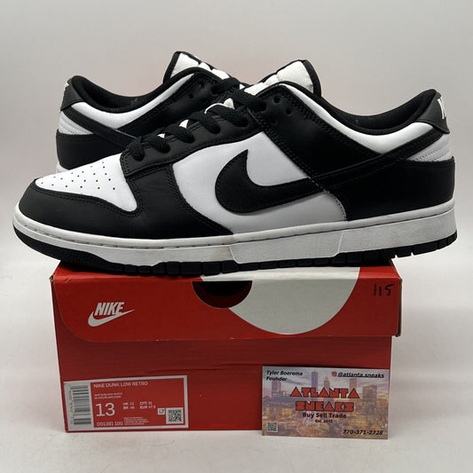 Size 13 - Nike Dunk Low Black White Leather (DD1391-100)