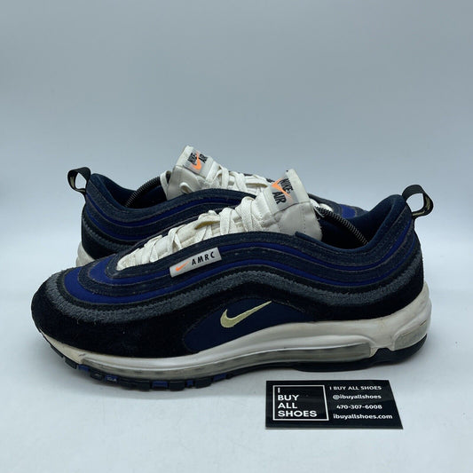Size 12 - Nike Air Max 97 SE Running Club - Blue black White Suede (DH1085-001)