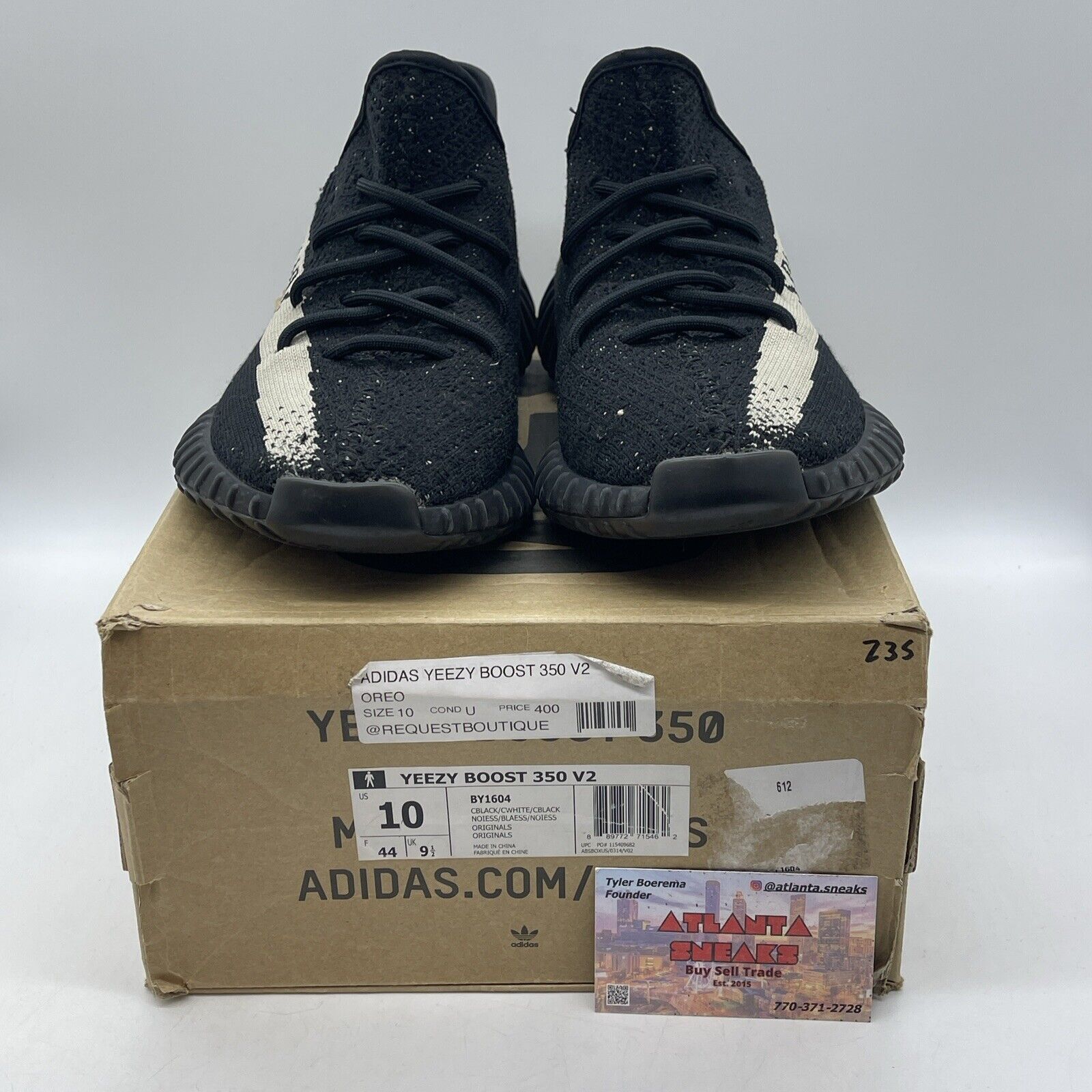 Size 10 - adidas Yeezy Boost 350 V2 Low Oreo Black Brown (BY1604)