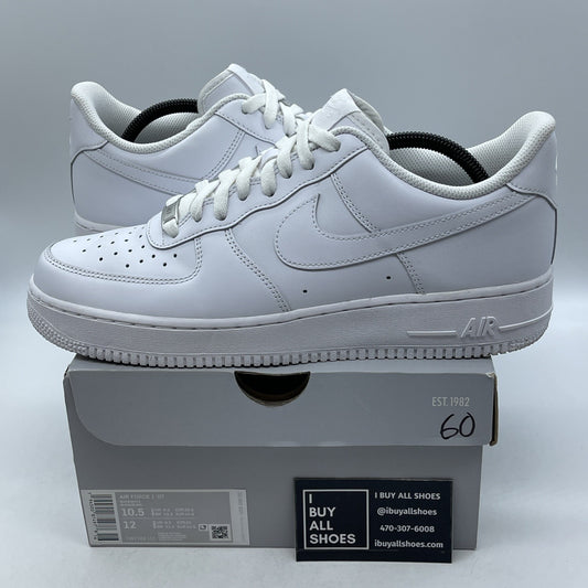 Size 10.5 - Nike Air Force 1 '07 Low Triple White (CV2288-111)