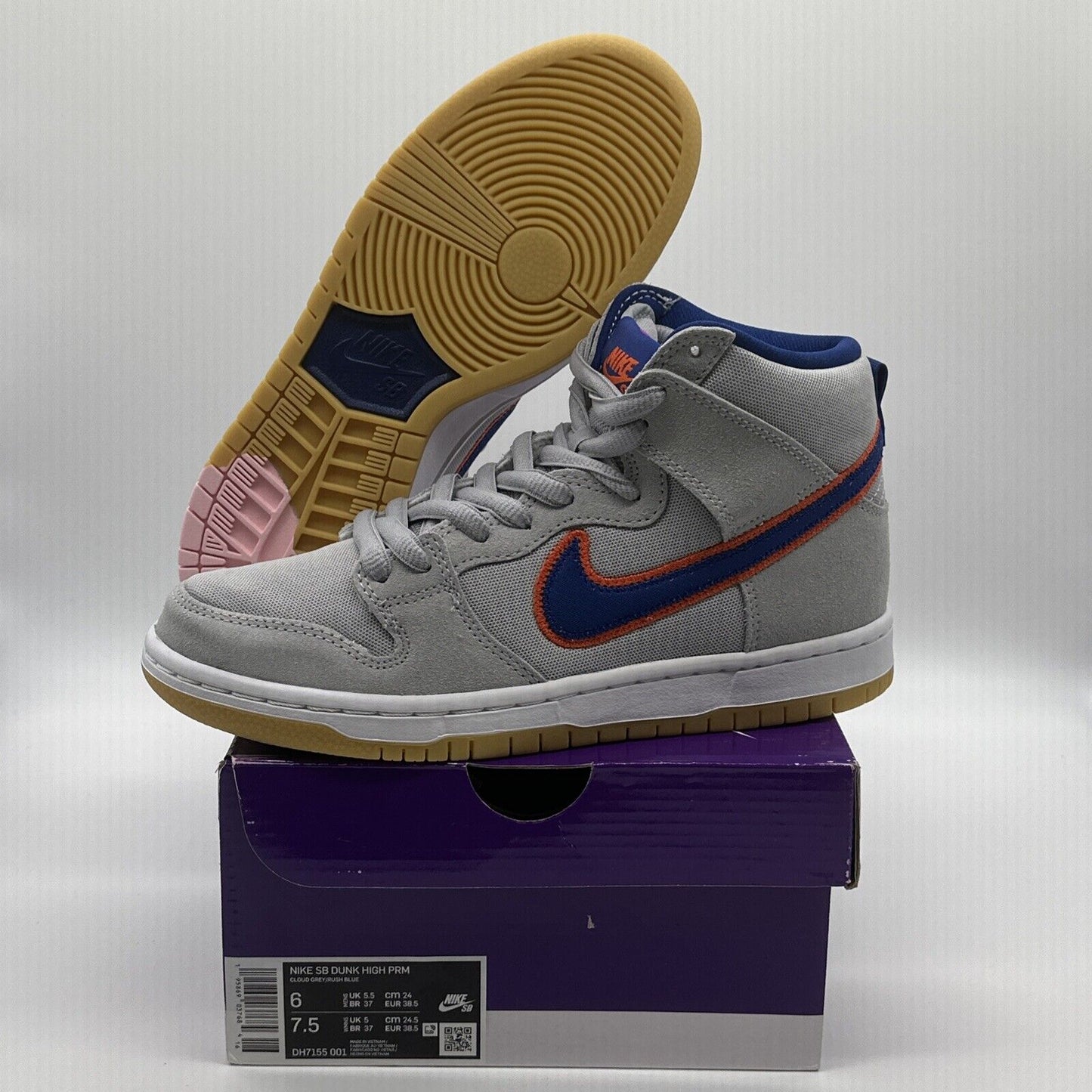 Size 6 - Nike Dunk High SB Rush Blue and Team Orange 2022