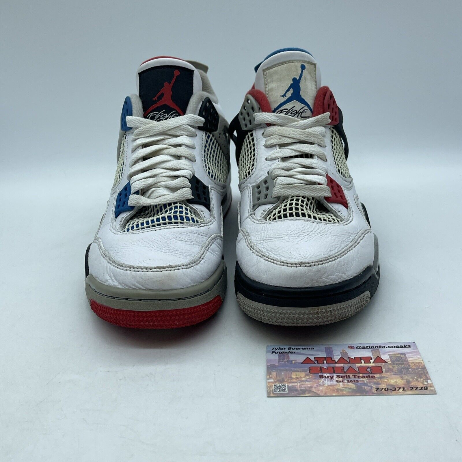 Size 7.5 - Jordan 4 Retro SE Mid What The 4 White Black Red Blue (CI1184-146)