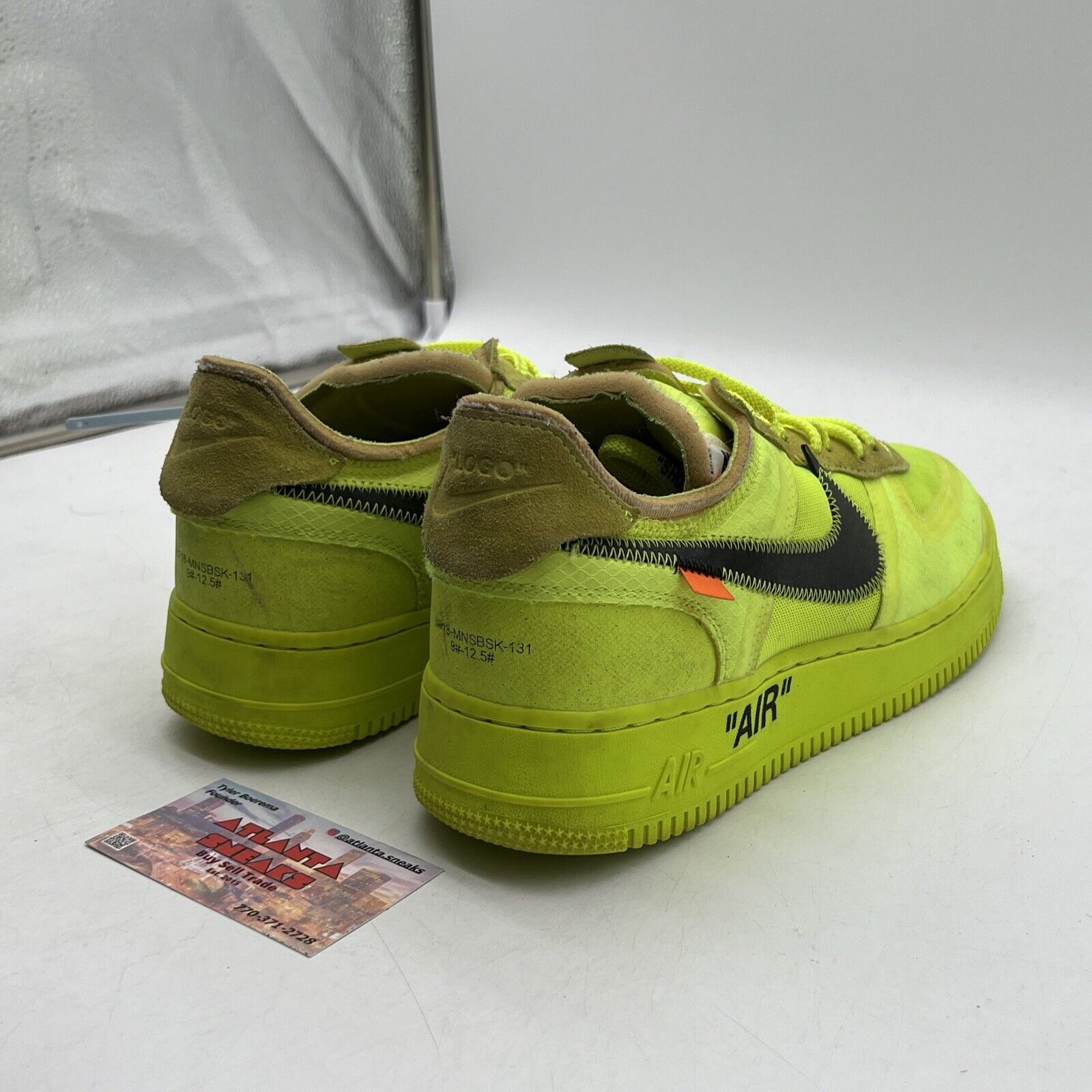 Size 10.5 - Nike Off-White x Air Force 1 Low Volt Black (AO4606-700)