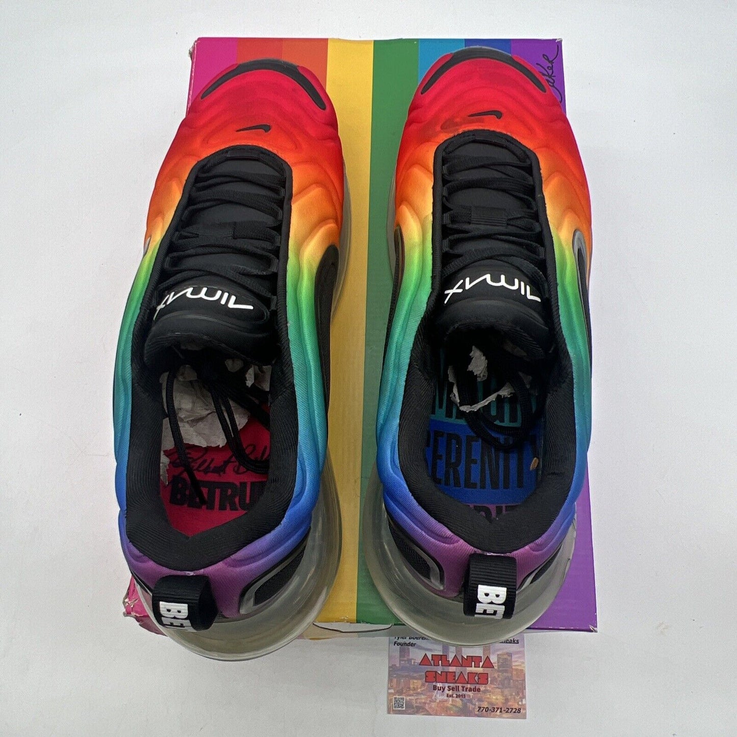 Size 10.5 - Nike Air Max 720 Be True Green Blue Red Yellow Purple (CJ5472-900)