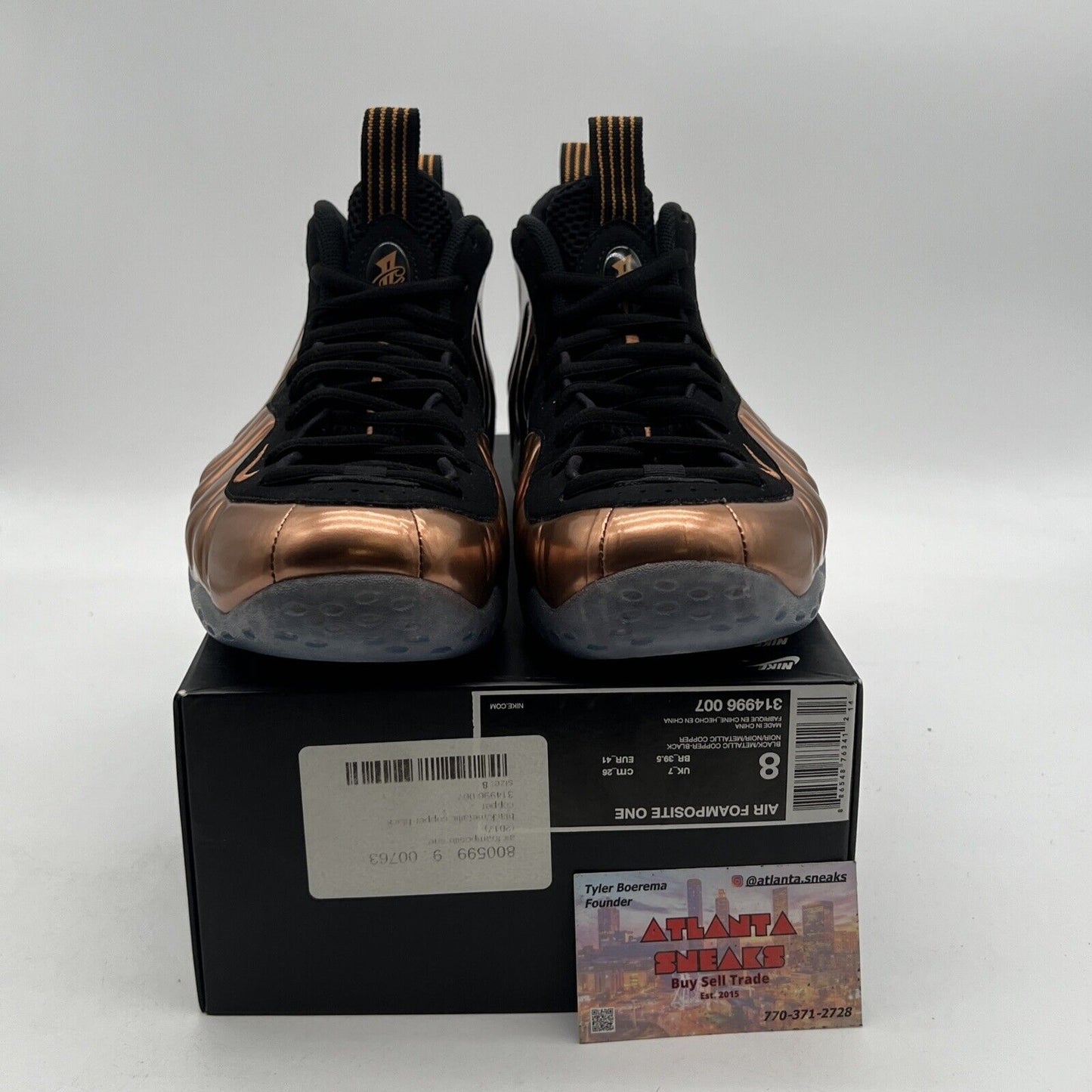 Size 8 - Nike Air Foamposite One 2017 Copper (314996-007)