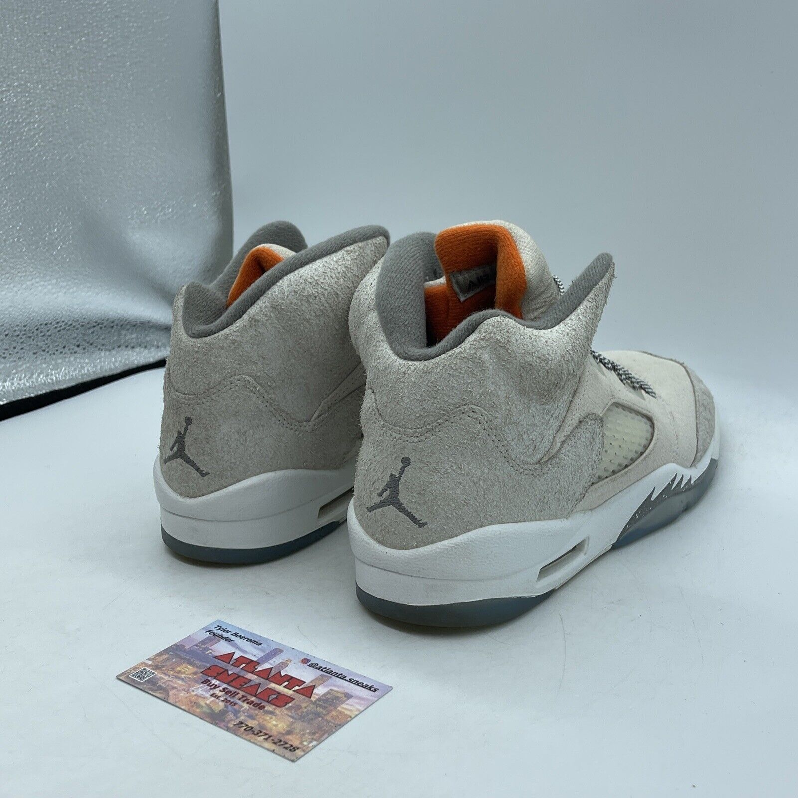 Size 7Y (GS) - Jordan 5 Retro SE Mid Craft White Tan Grey Suede (FD9220-180)