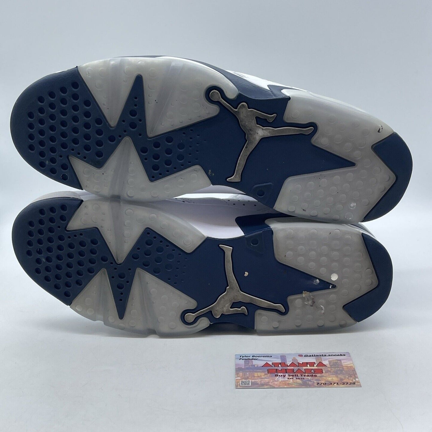 Size 12 - Jordan 6 Retro Midnight Navy White Leather (CT8529-141)