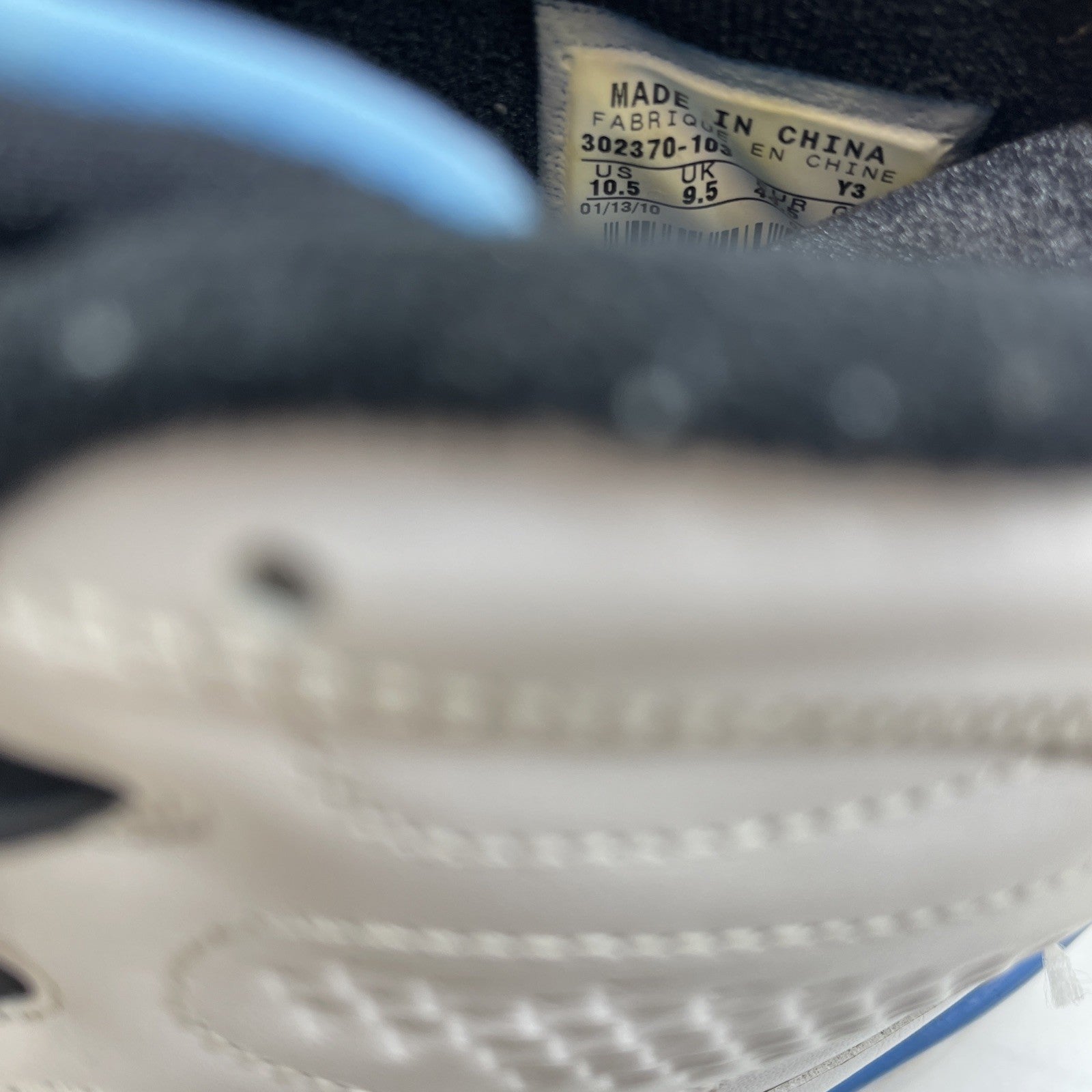 Size 10.5 - Air Jordan 9 Retro 2010 Powder Blue White Leather (302370-103)