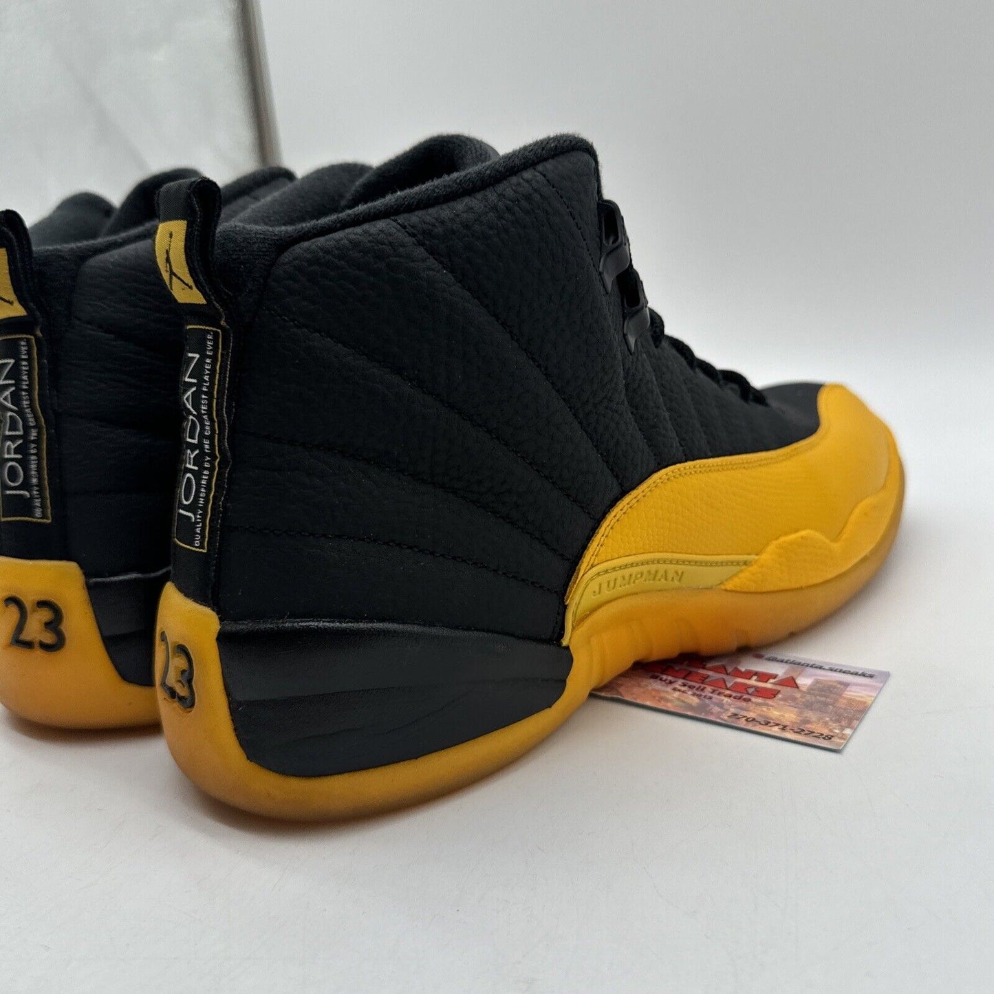 Size 11.5 - Jordan 12 Retro University Gold 2020 Black Leather Jumpman Steelers