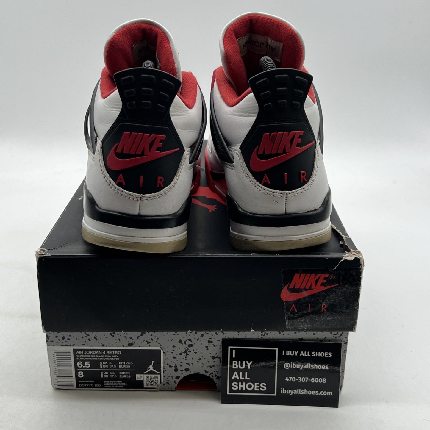 Size 6.5 - Air Jordan 4 Retro OG Mid Fire Red (DC7770-160)