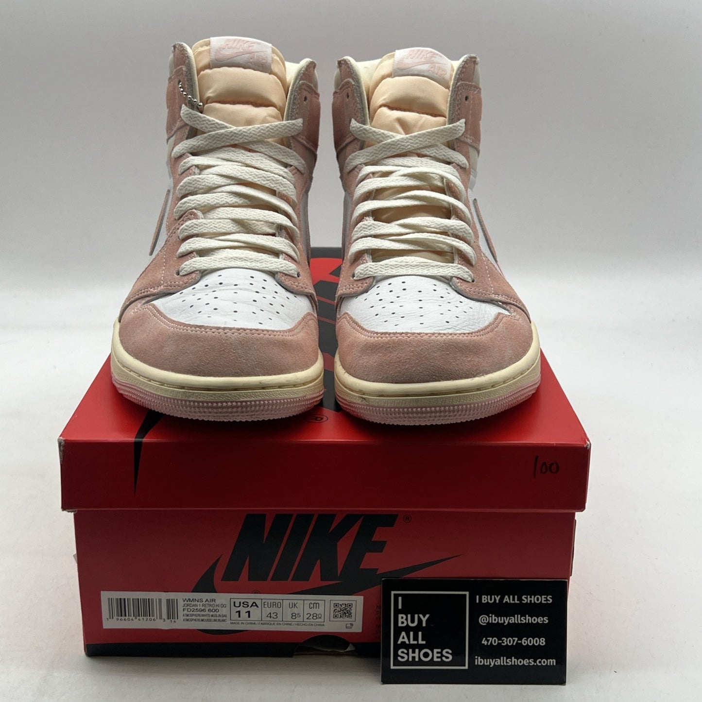 Size 11 - Air Jordan 1 Retro OG High Washed Pink W (FD2596-600)