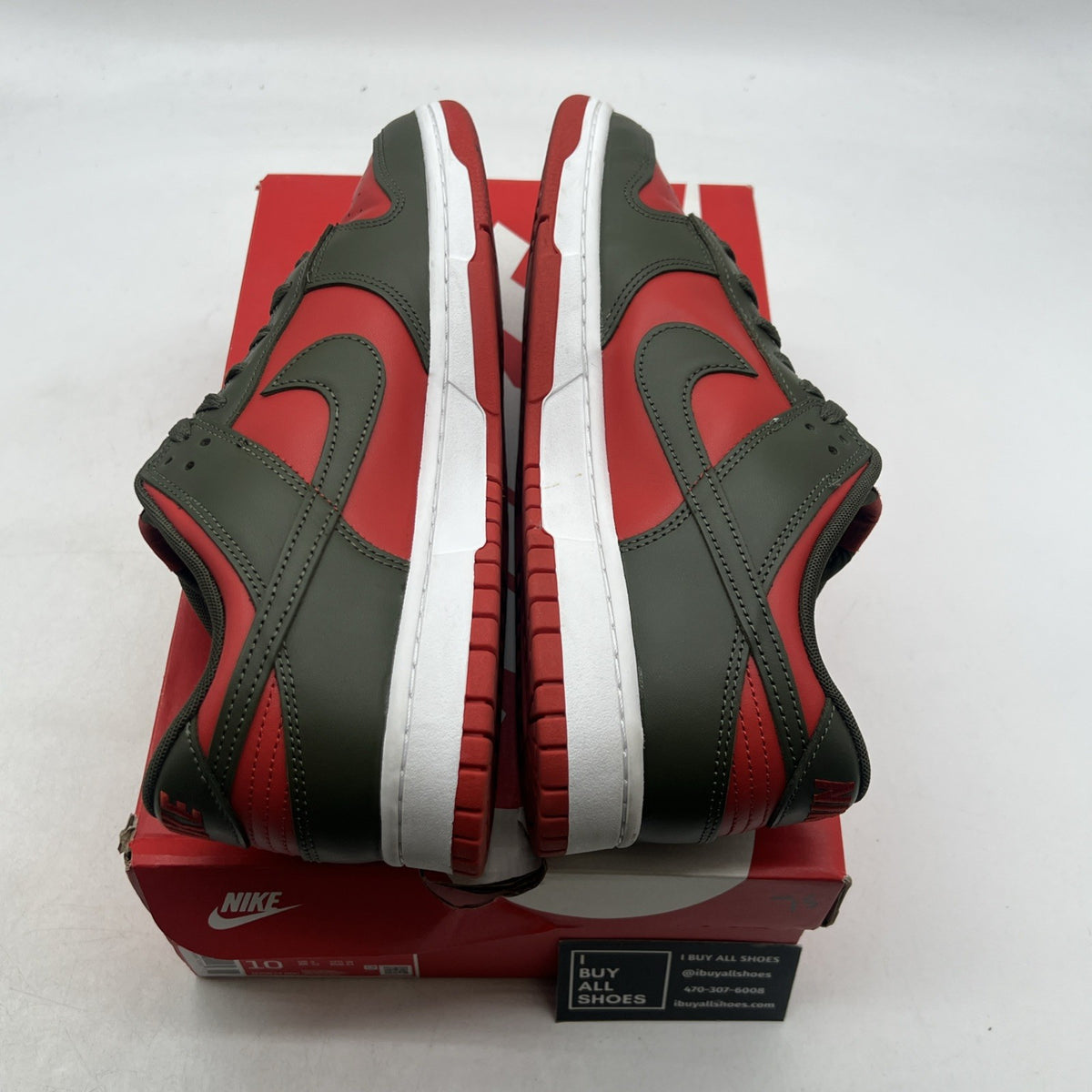 Size 10 - Nike Dunk Low Cargo Khaki Mystic Red (DV0833-600)