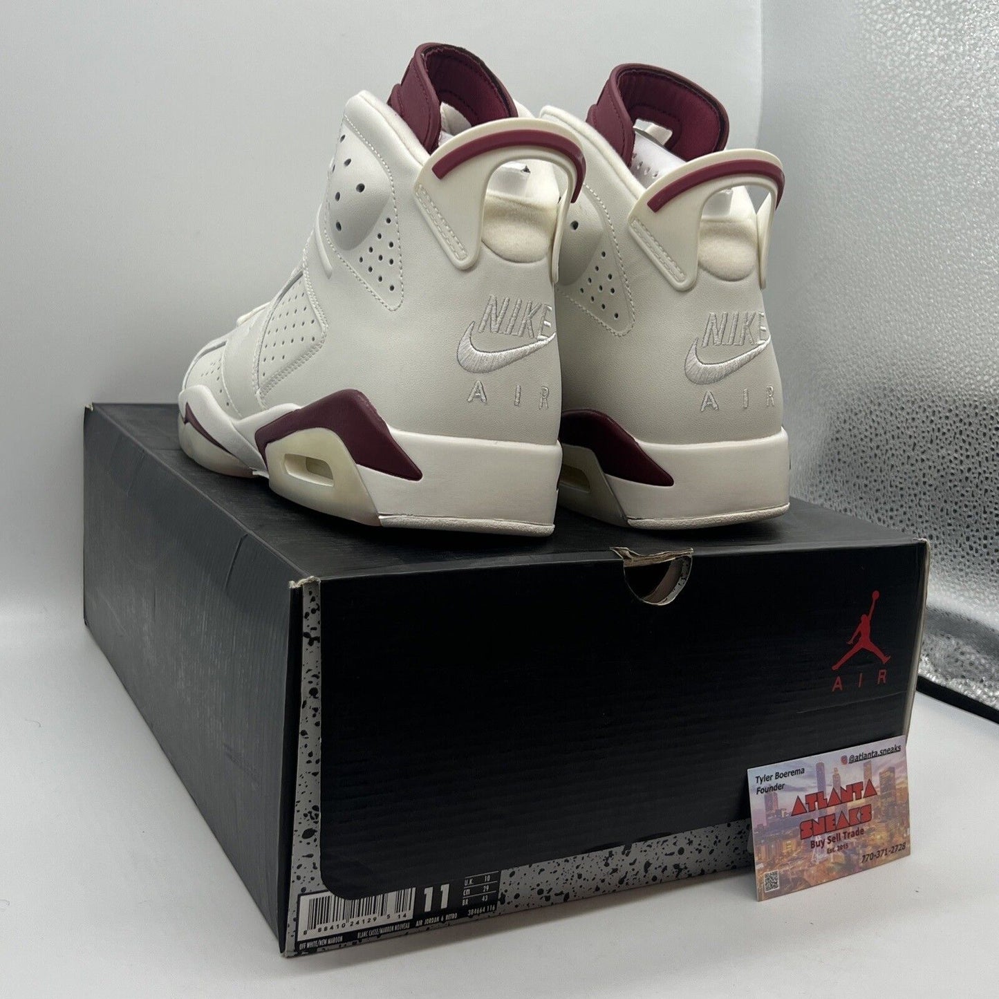 Size 11 - Jordan 6 Retro Maroon 2015 Brand New Og All Off White