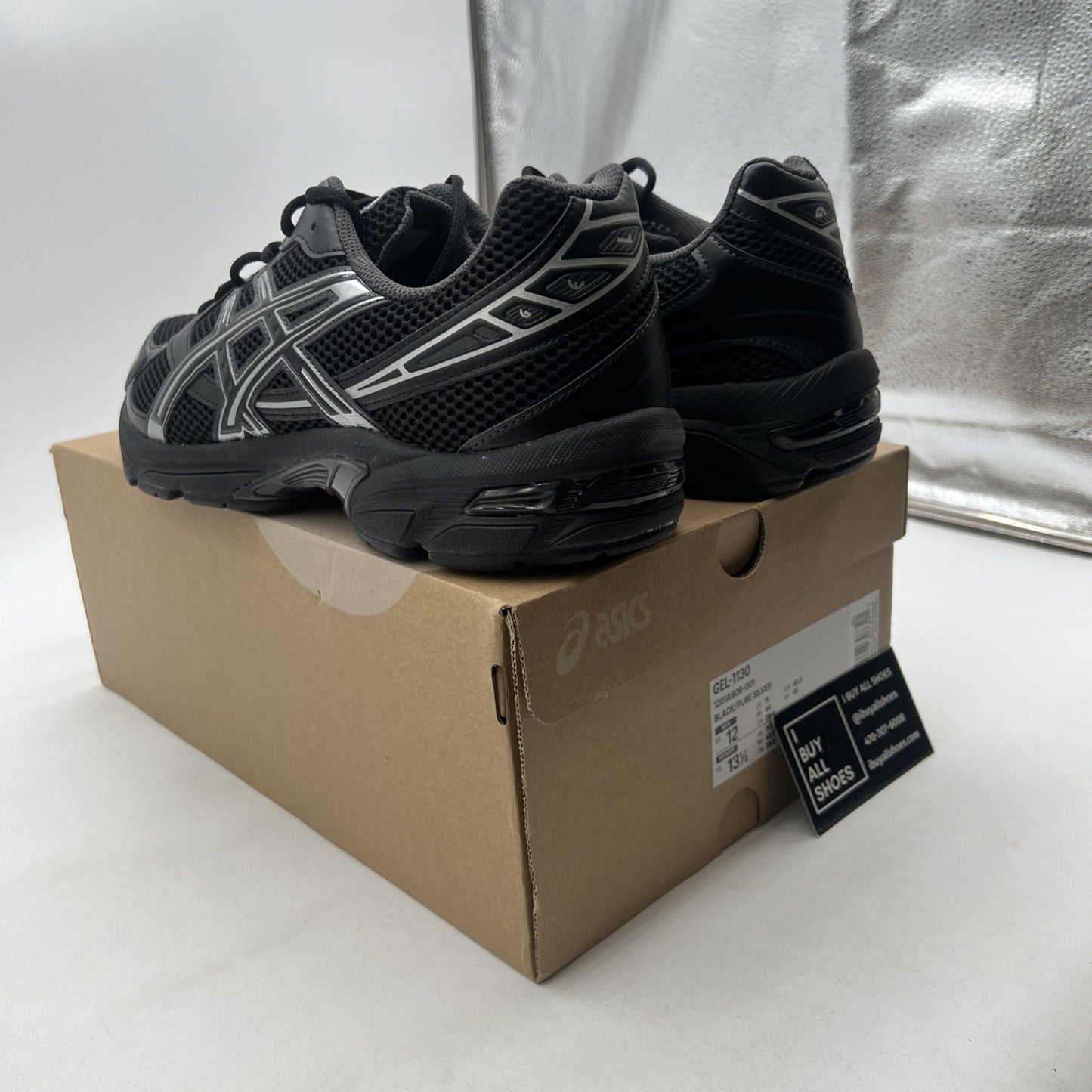 Size 12 - ASICS Gel 1130 Black Pure Silver (1201A906-001)