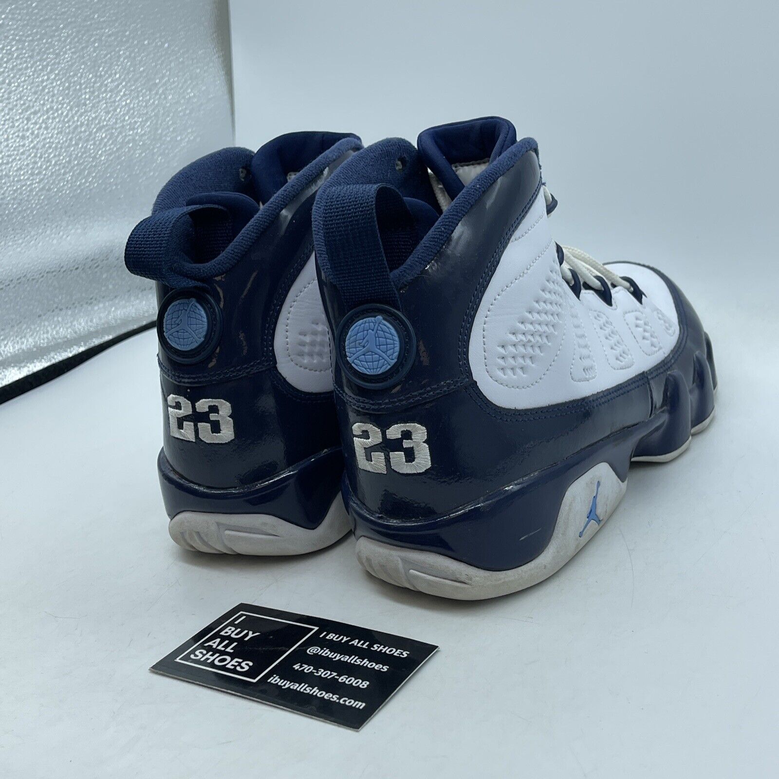 Size 8.5 - Air Jordan 9 Retro UNC Blue White Leather Suede (302370-145)