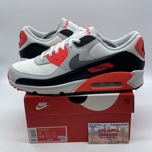 Size 11 - Nike Air Max 90 Gore-Tex Infrared  White Leather suede  (FD5810-101)