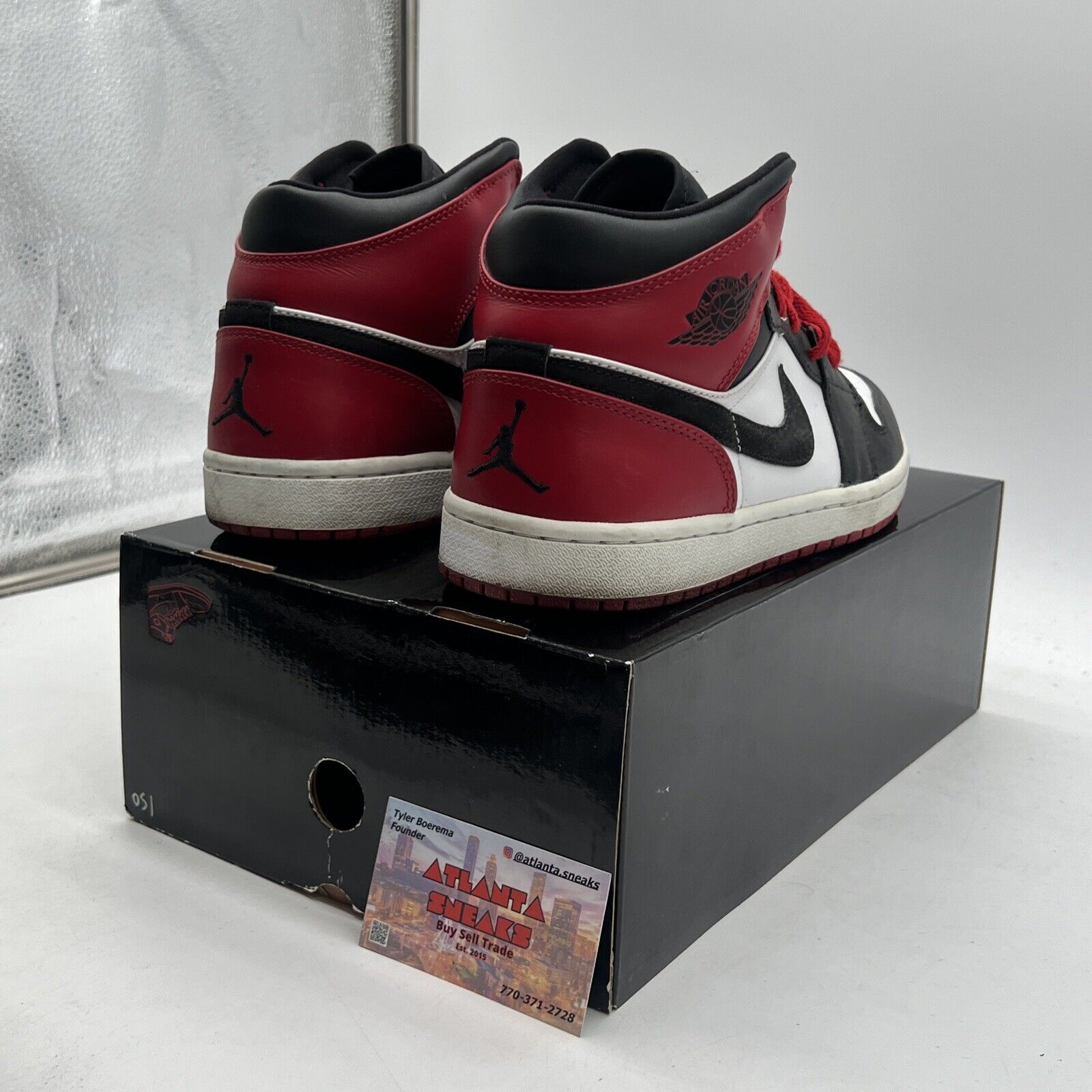 Size 10 - Air Jordan 1 Retro Old Love Black Whit Red Leather (136085-102)