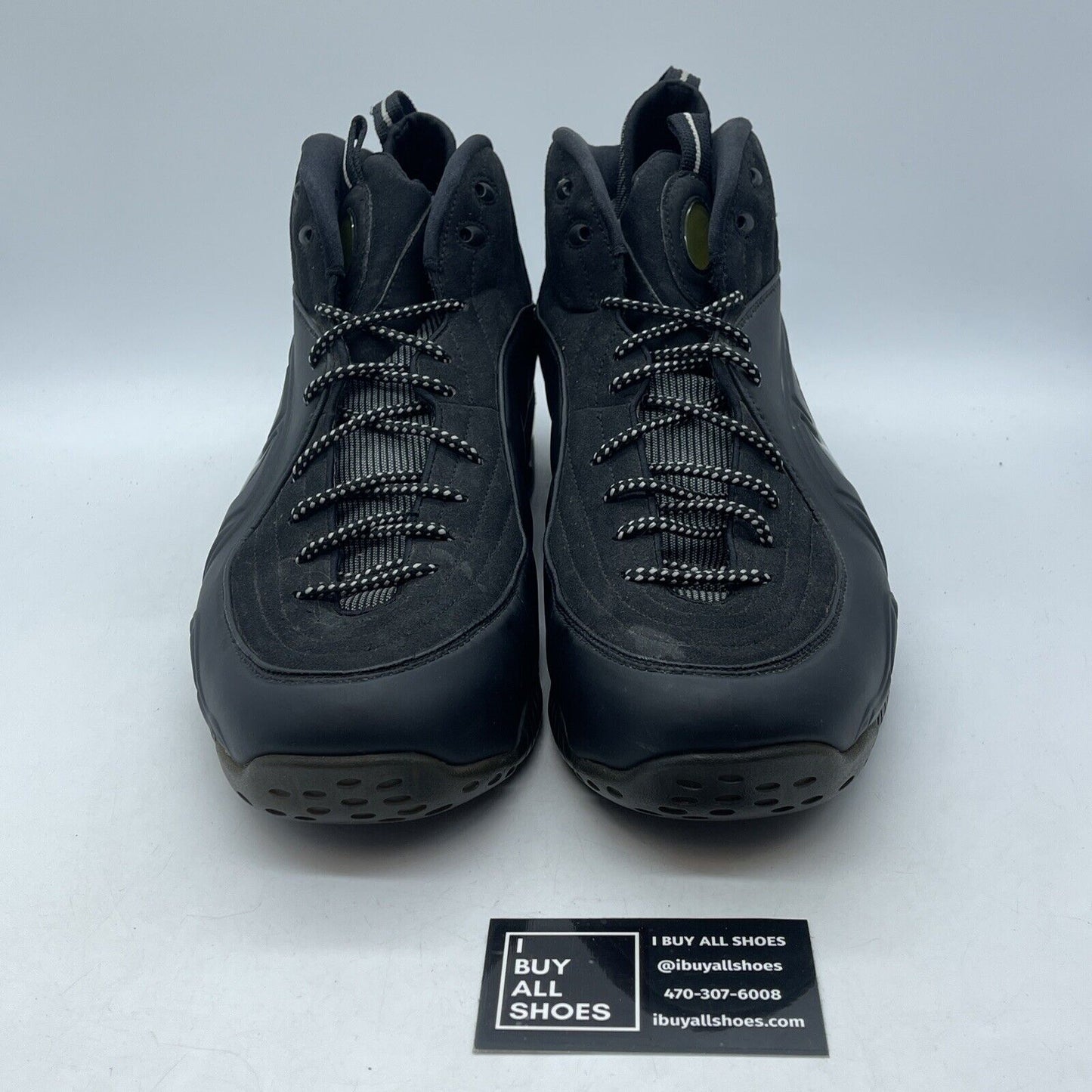 Size 13 - Nike 1/2 Cent Black Silver Suede Leather (344646-001)
