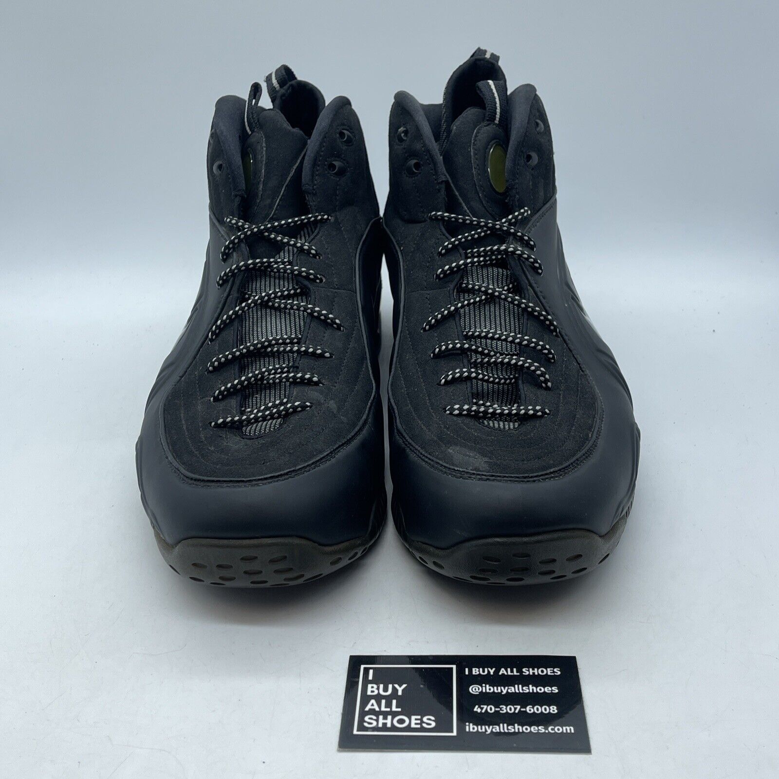Size 13 - Nike 1/2 Cent Black Silver Suede Leather (344646-001)