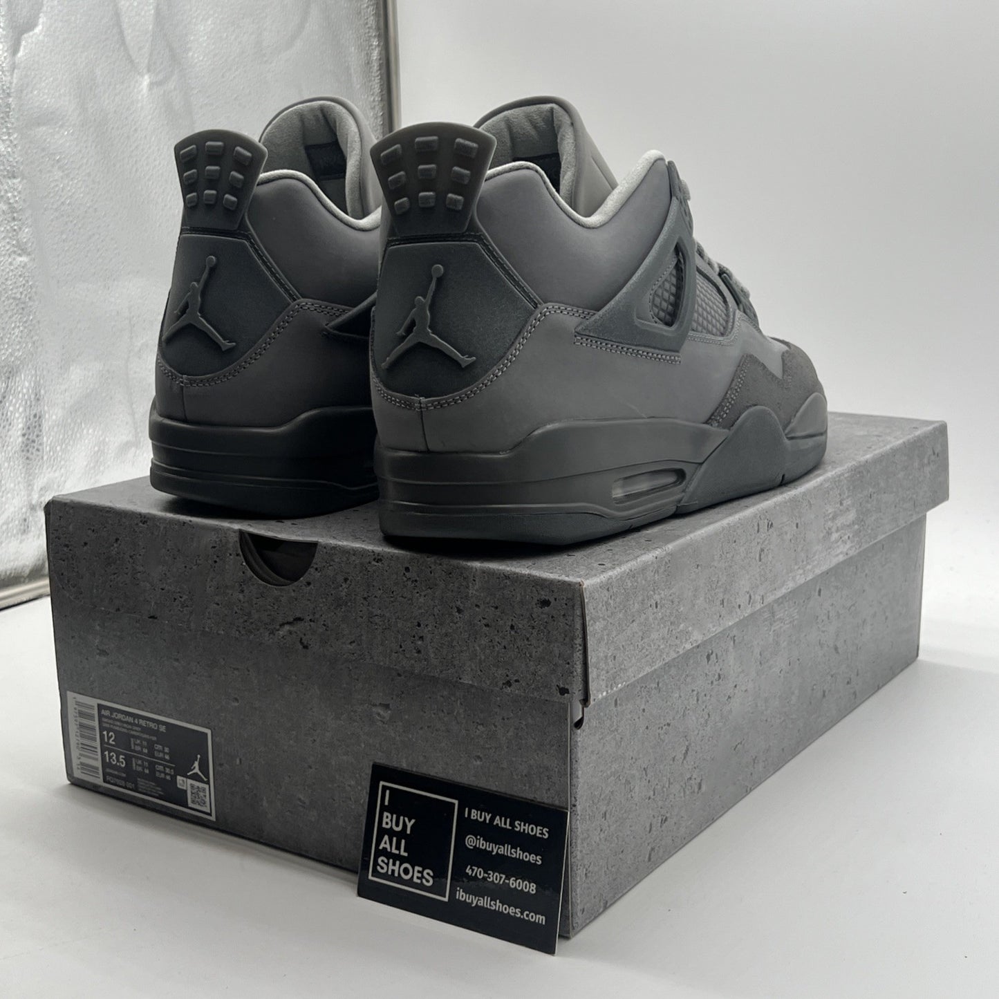 Size 12 - Air Jordan 4 Retro 2024 Paris Olympics Wet Cement (FQ7928-001)