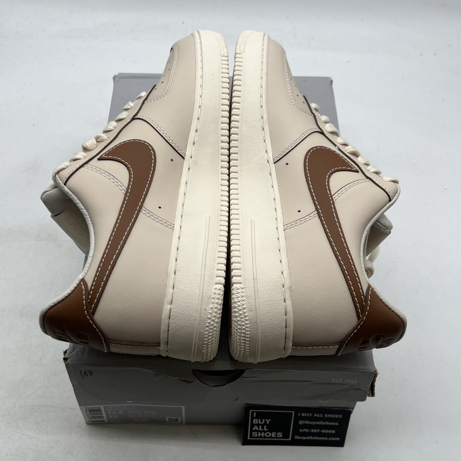 Size 11.5 - Nike Air Force 1 '07 Low Pearl White British Tan (IB8865-221)