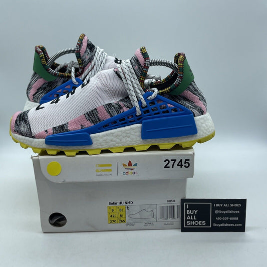 Size 9 - adidas Pharrell x NMD Human Race Trail Solar Pack Suede Blue (BB9531)